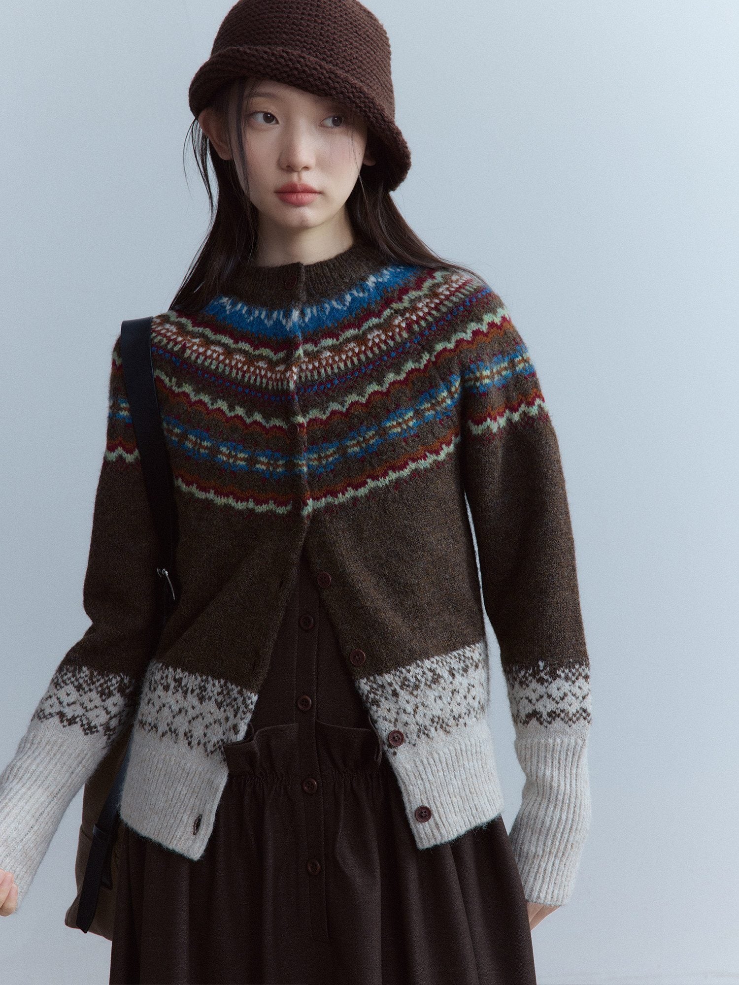 FUSSED_Warm_Thick_Slim_Jacquard_Girly_Raglan_Crew_Button_Casual_Fair_Isle_Cardigans_MISSTT