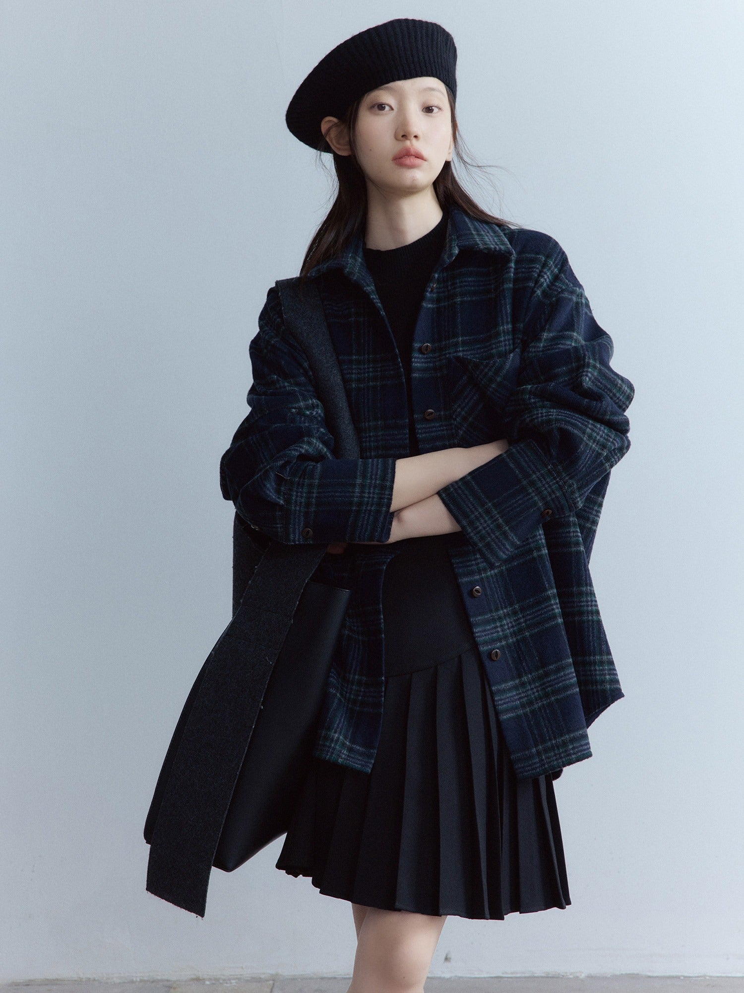 FUSSED_Warm_Vintage_Oversized_Plaid_Long_Sleeve_Button_Front_Lapel_Collar_Women_Shirt_MISSTT