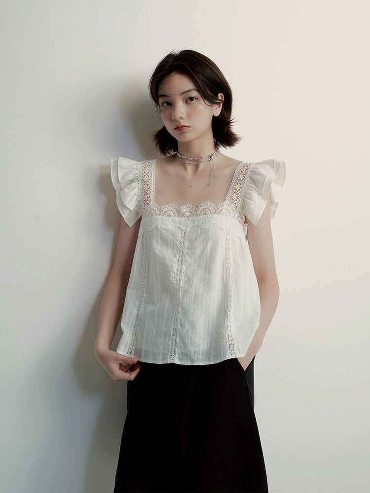 FUSSED_White_Lace_Trimmed_Peplum_Top_With_Floral_Embroidery_MISSTT