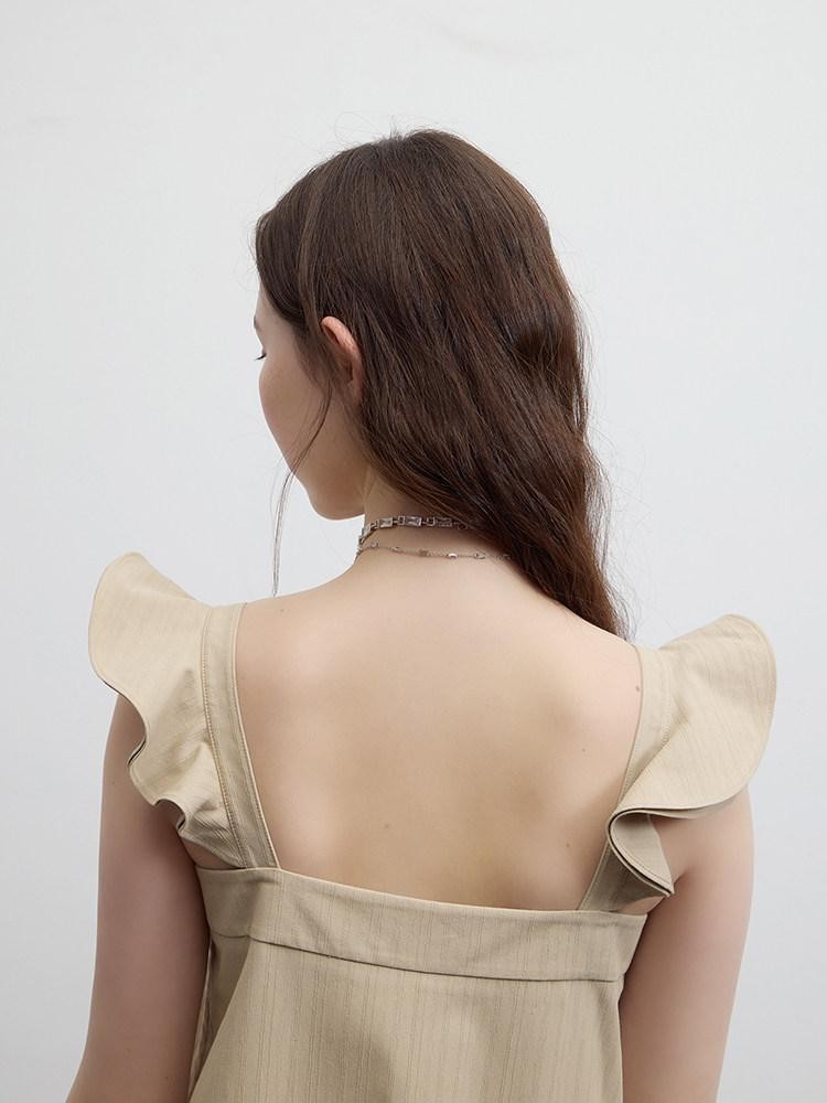 FUSSED Woodtone Ripple 3d Ruffle Women&