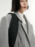 FUSSED Wool Blend Knit Insert Blazer With Detachable Shoulder Pads
