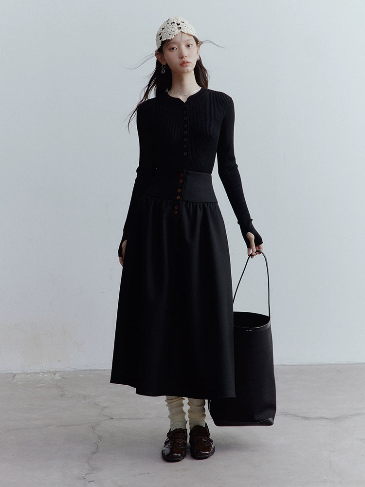 FUSSED_Wool_Blend_Textured_A_Line_Midi_Skirt_with_High_Waist_MISSTT