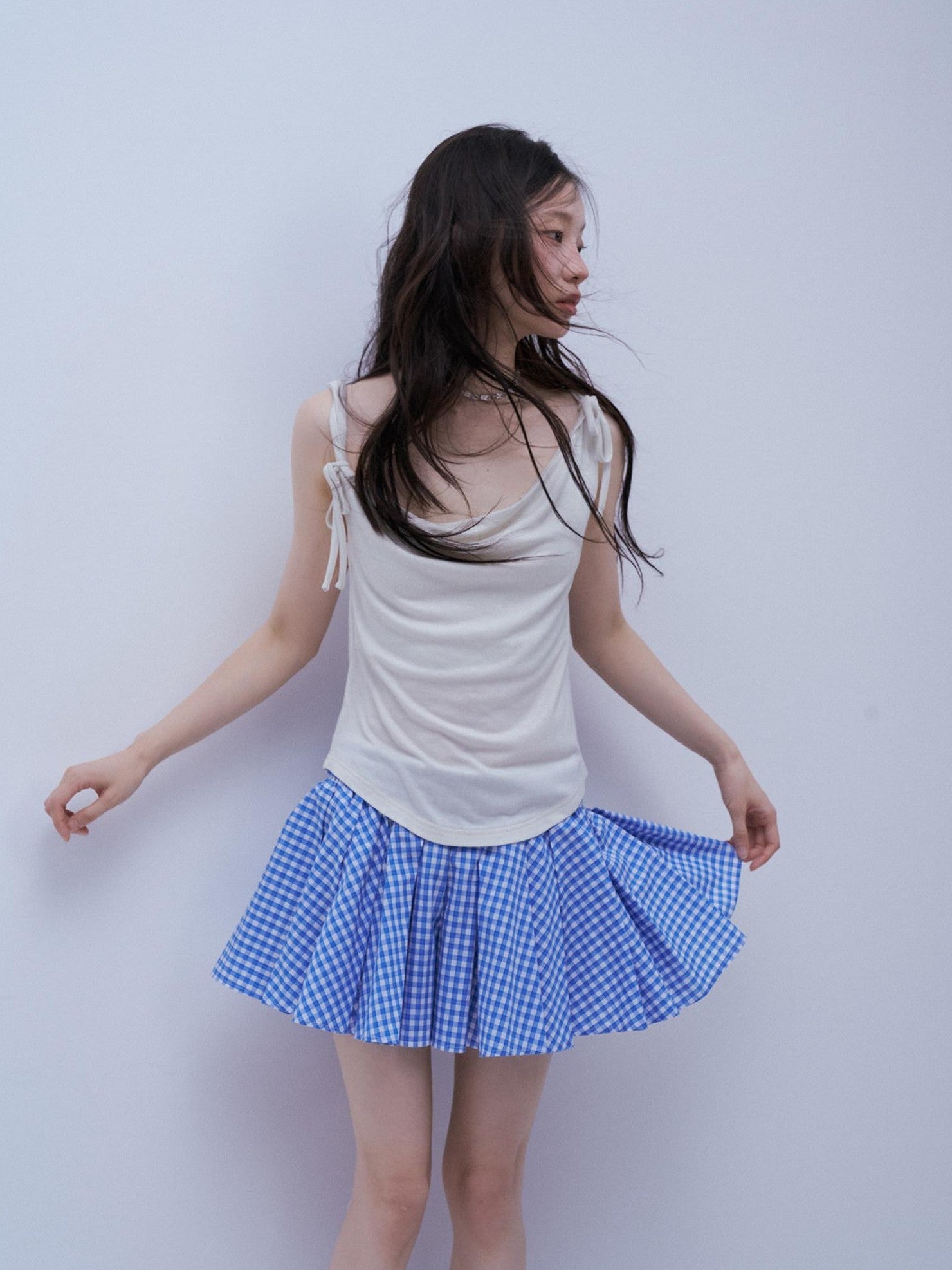 FUSSED Yarn Dyed Vichy Plaid Layered Women&