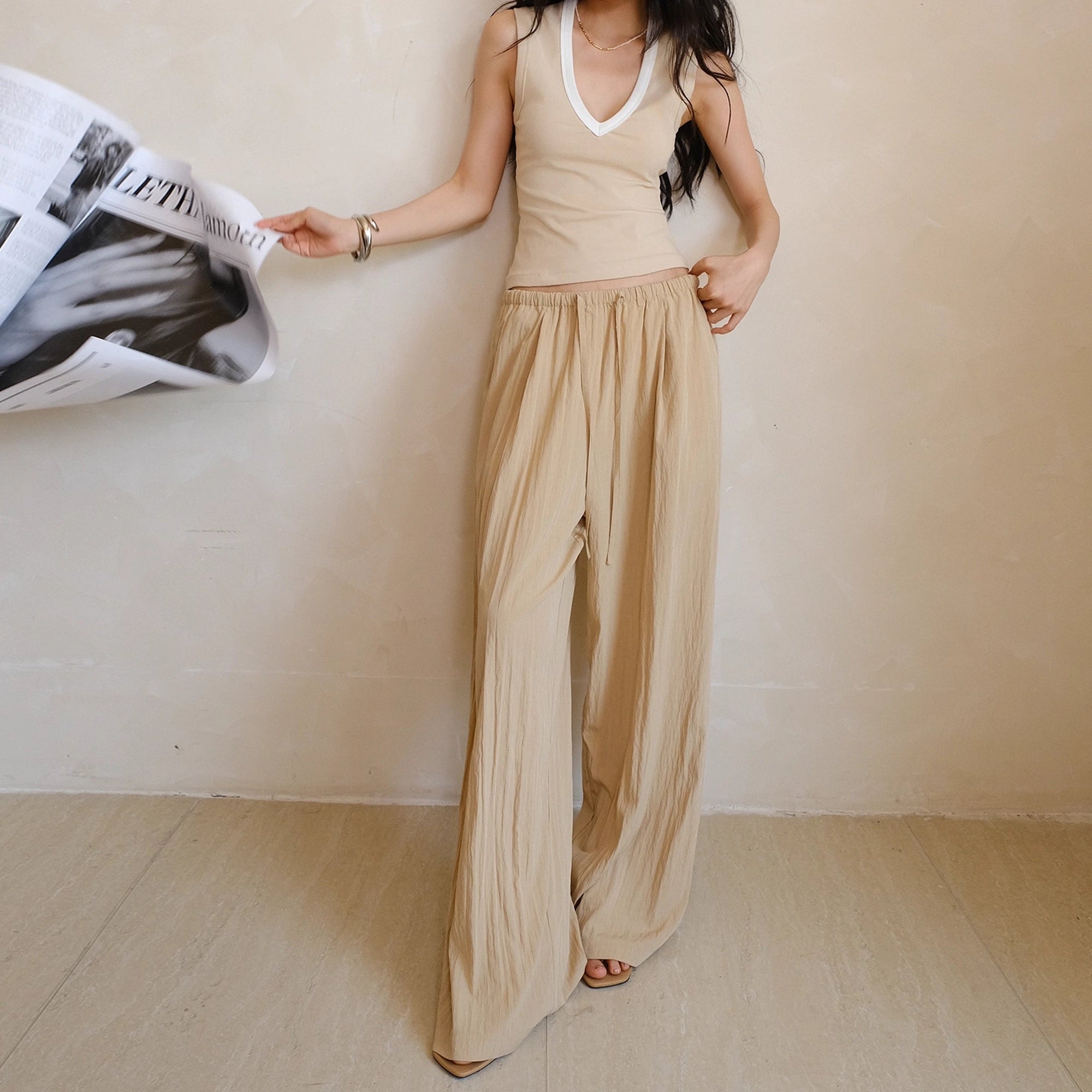 FU_FRESH_UP_Airy_Pleated_Drawstring_Wide_Leg_Pants_MISSTT