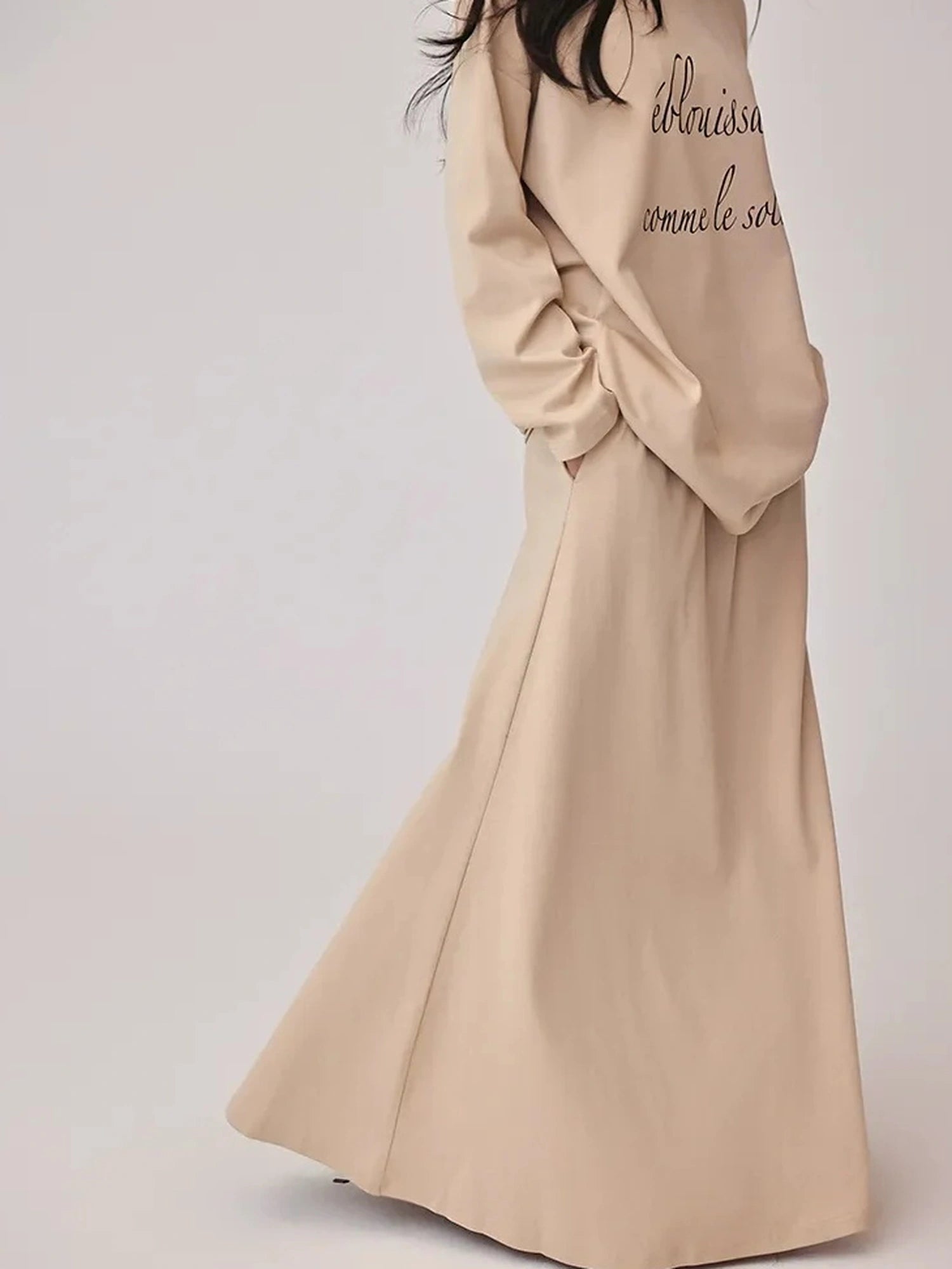FU FRESH UP Asymmetric Shoulder Letter Print T-shirt Dress Set