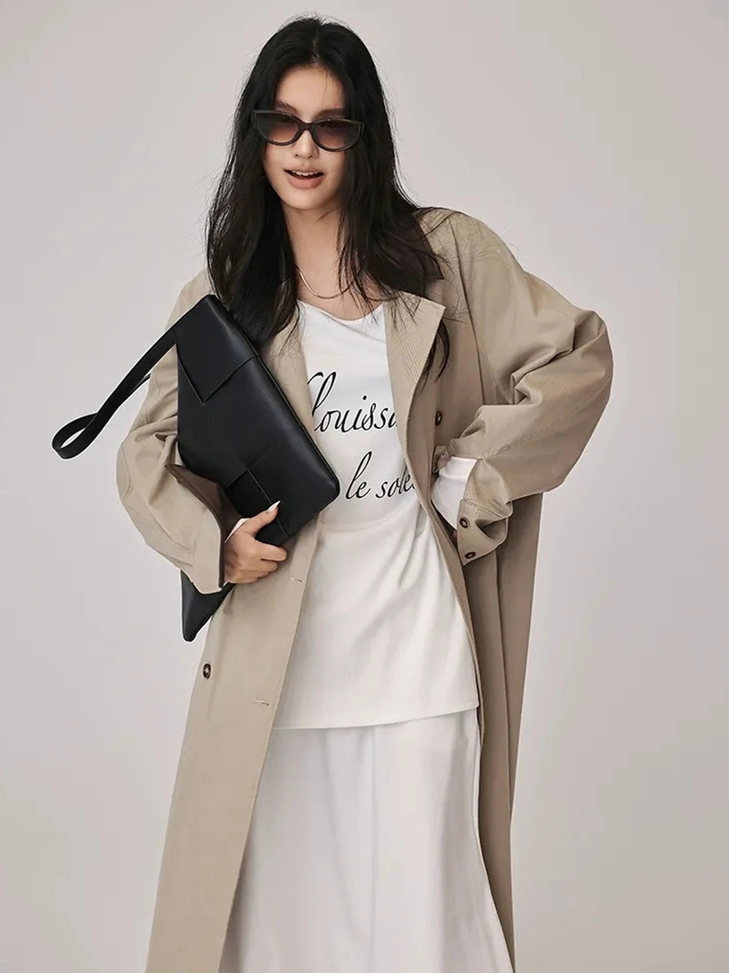 FU FRESH UP Asymmetric Shoulder Letter Print T-shirt Dress Set