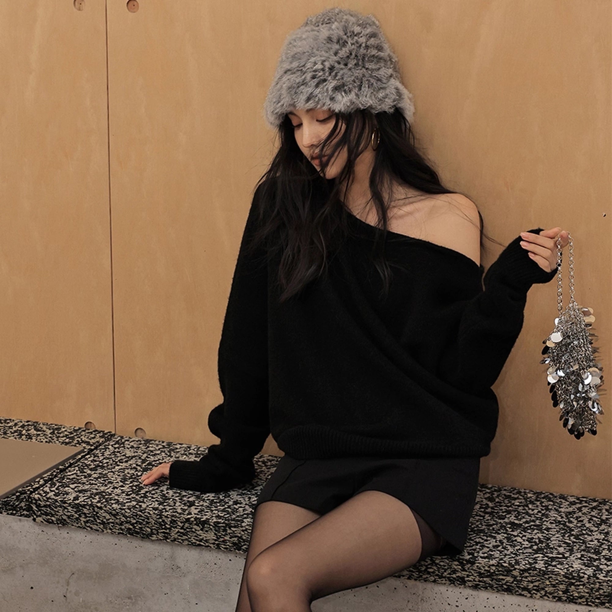 FU_FRESH_UP_Asymmetric_Wool_Off_Shoulder_Sweater_MISSTT