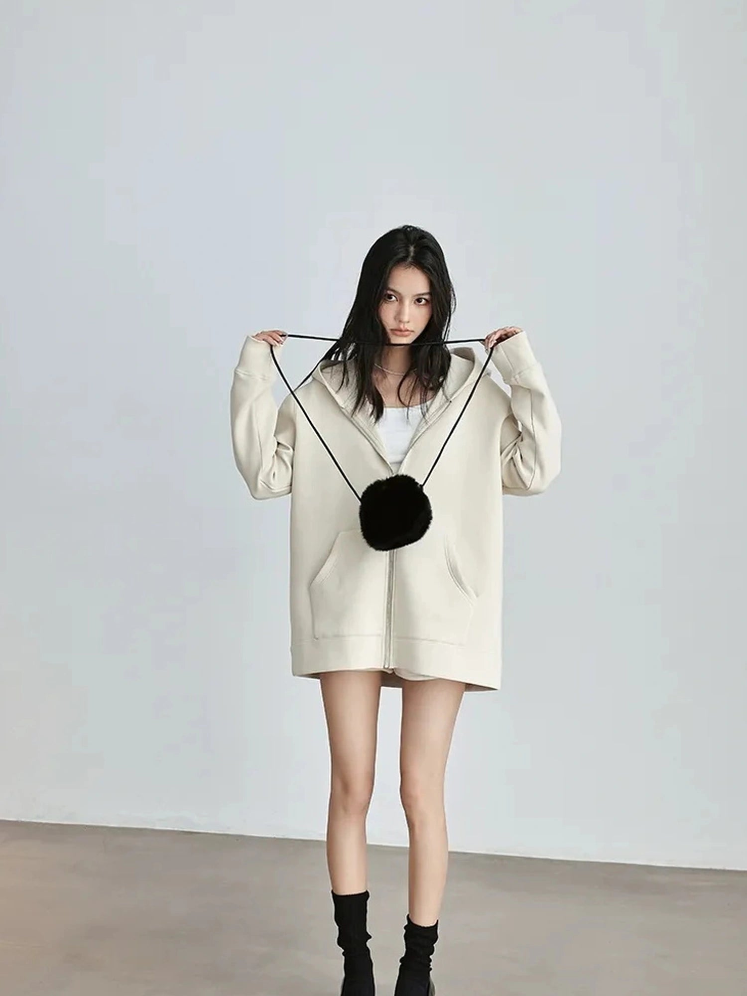 FU FRESH UP Athflow Hoodie Set With High Waist Shorts