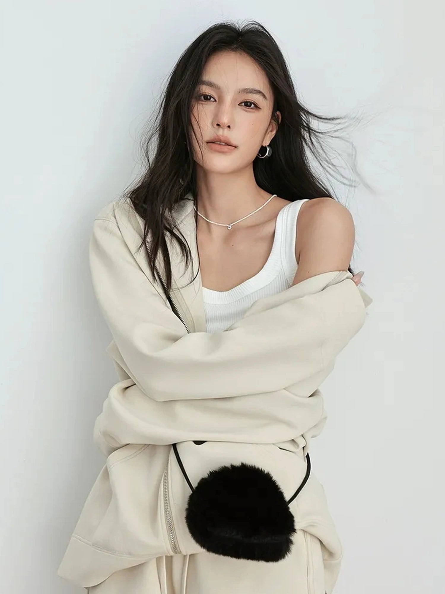 FU FRESH UP Athflow Hoodie Set With High Waist Shorts