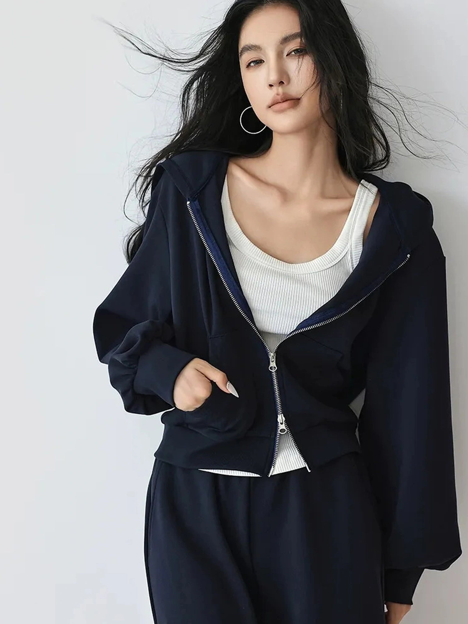 FU FRESH UP Athflow Hoodie Set With Wide Leg Pants