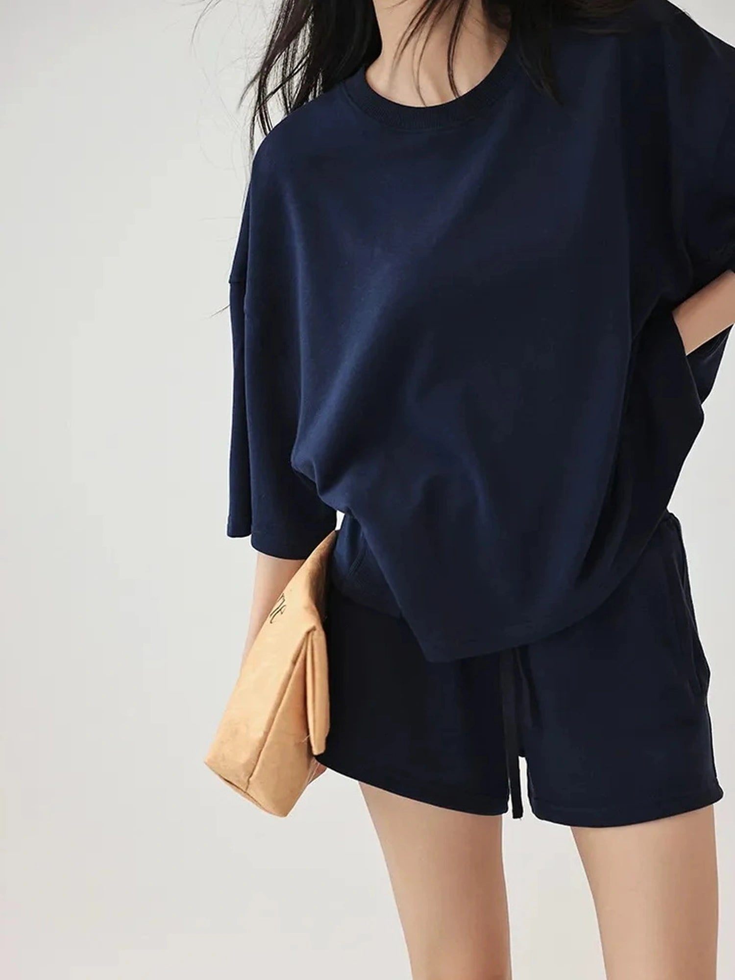 FU FRESH UP Athflow Relaxed Cotton T-shirt And Shorts Set