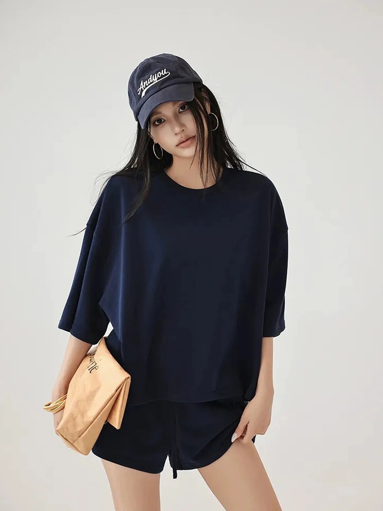 FU FRESH UP Athflow Relaxed Cotton T-shirt And Shorts Set