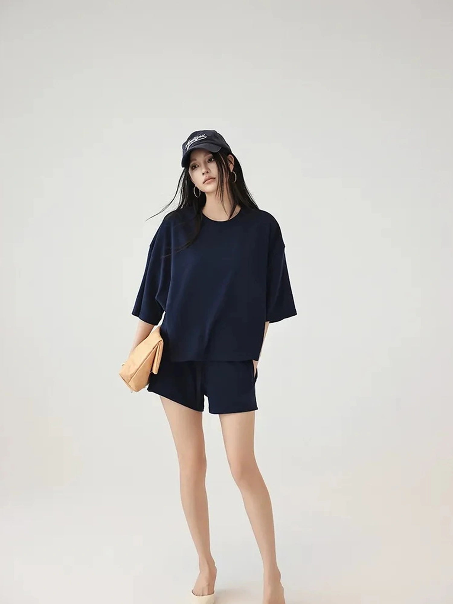 FU FRESH UP Athflow Relaxed Cotton T-shirt And Shorts Set