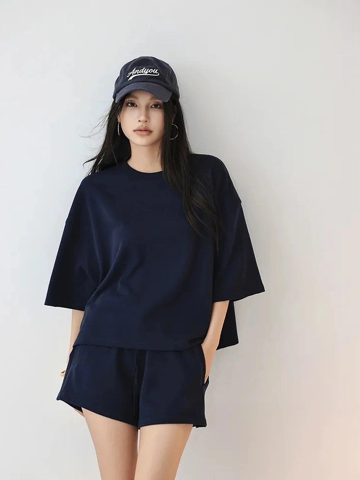 FU FRESH UP Athflow Relaxed Cotton T-shirt And Shorts Set
