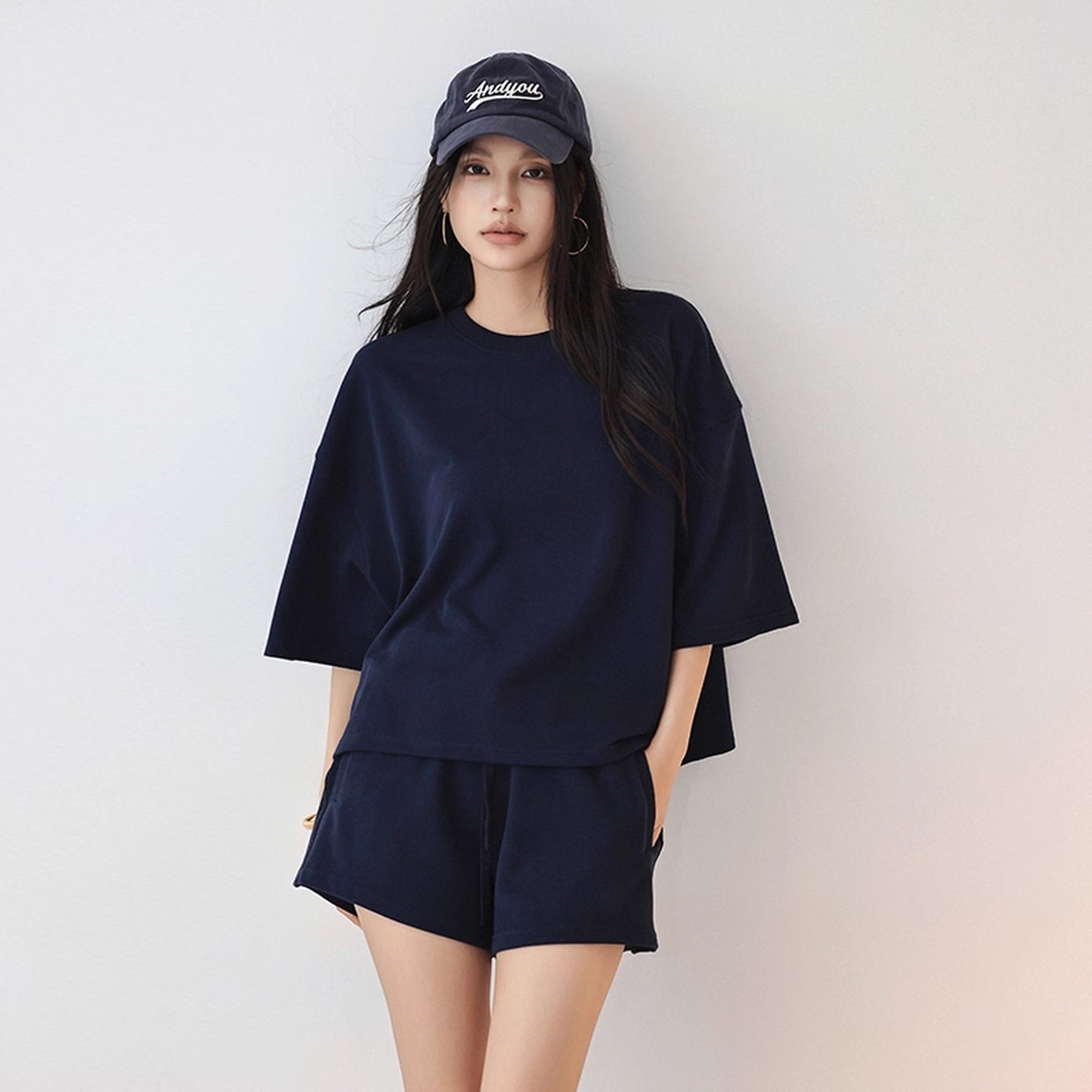 FU_FRESH_UP_Athflow_Relaxed_Cotton_T-shirt_And_Shorts_Set_MISSTT