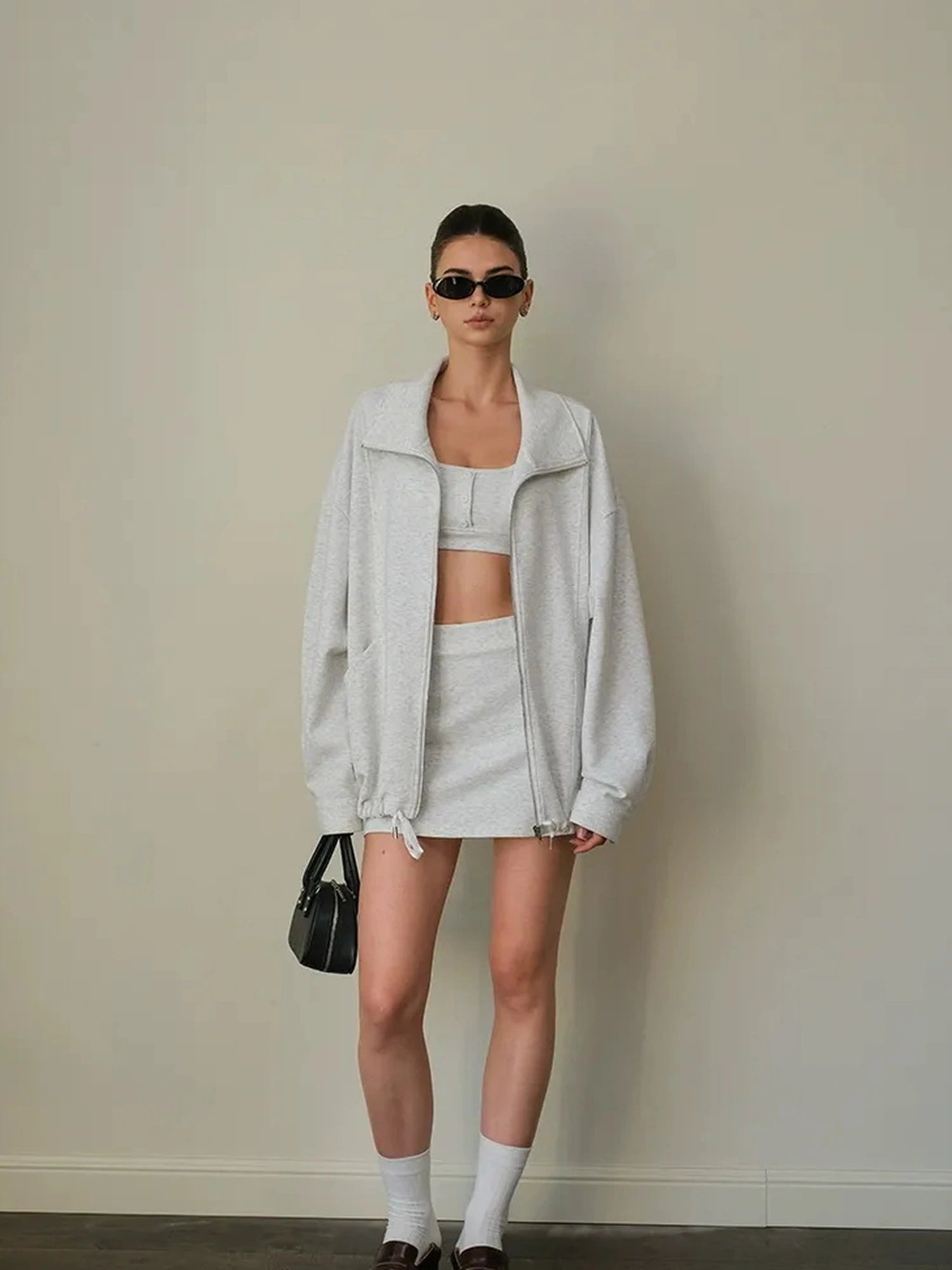 FU FRESH UP Athflow Tennis Inspired Hoodie Vest Skirt Set