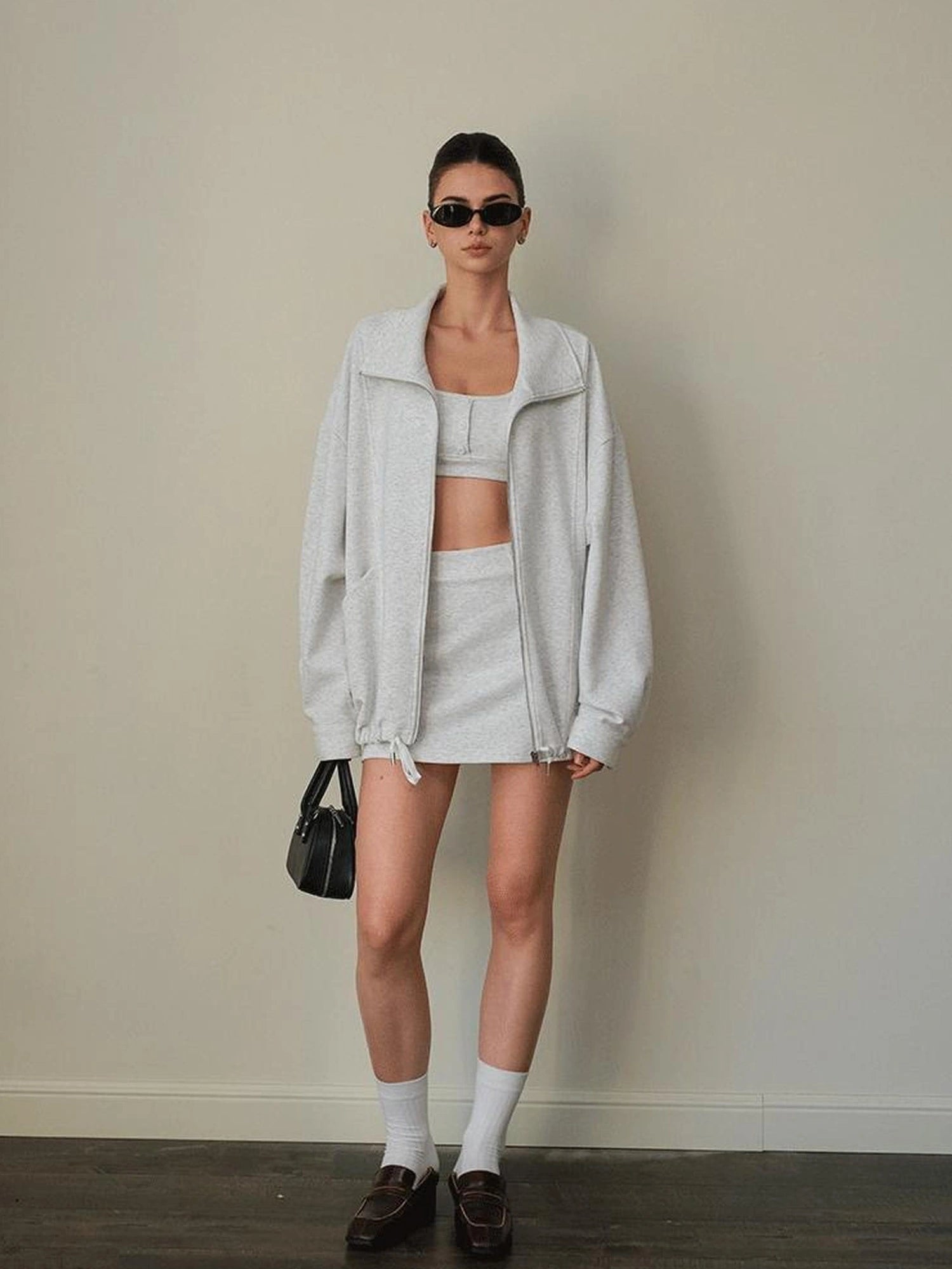 FU FRESH UP Athflow Tennis Inspired Hoodie Vest Skirt Set