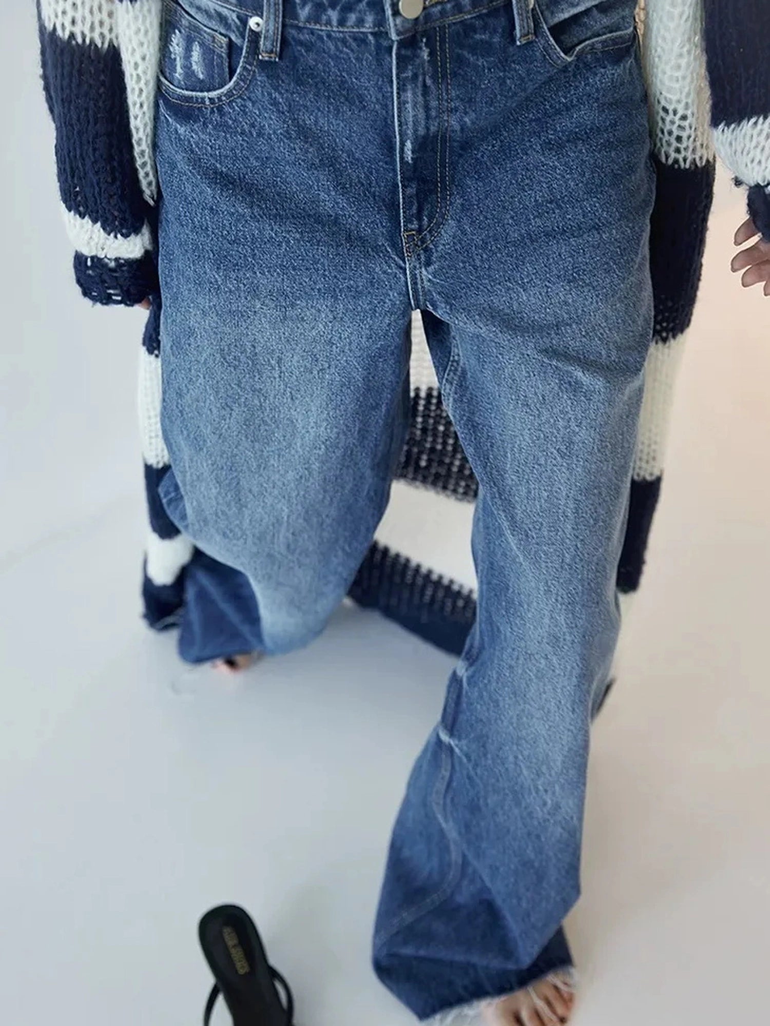 FU FRESH UP Classic Denim Straight Leg Jeans