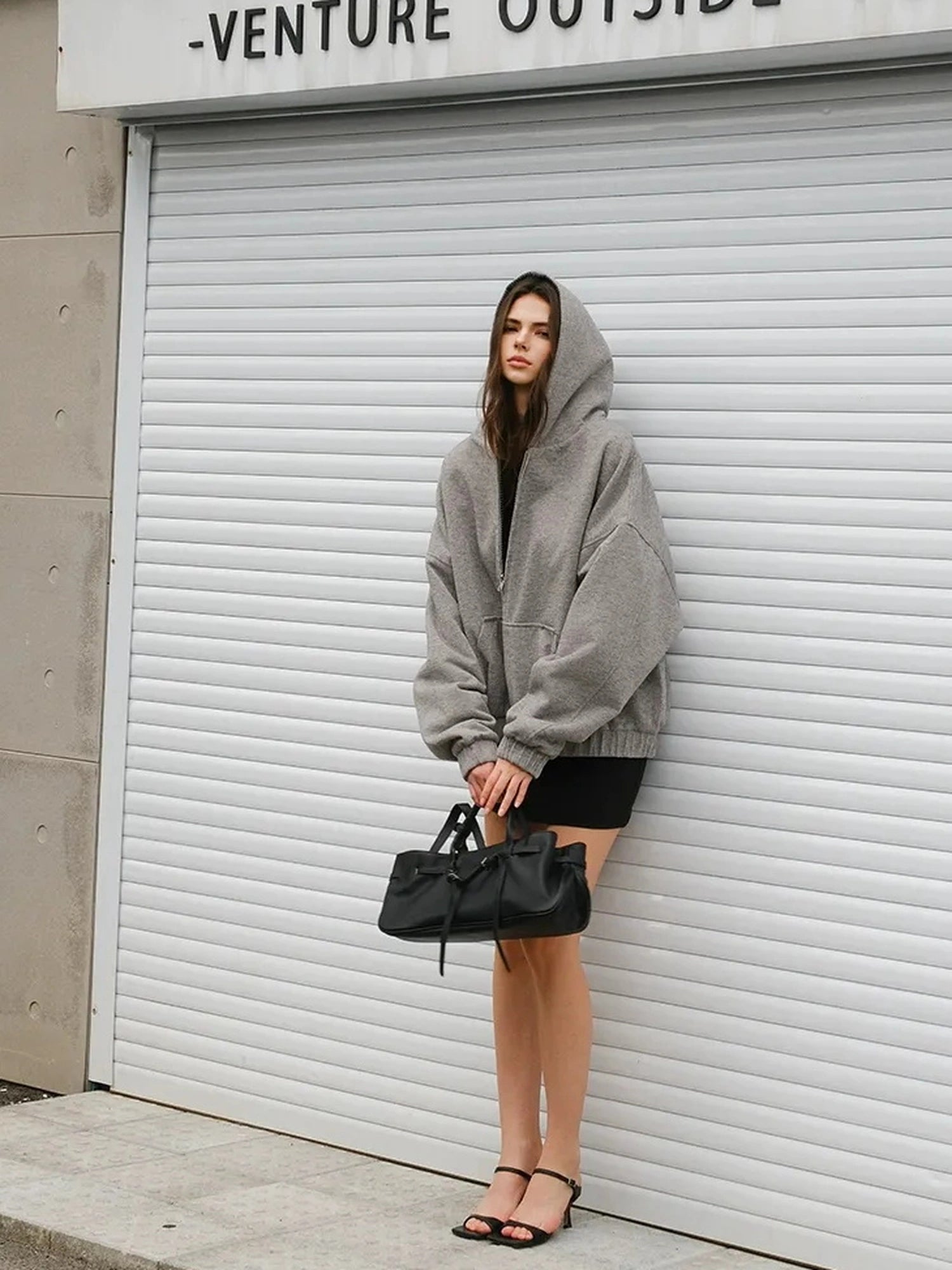 FU FRESH UP Color Block Stripe Reversible Hooded Jacket