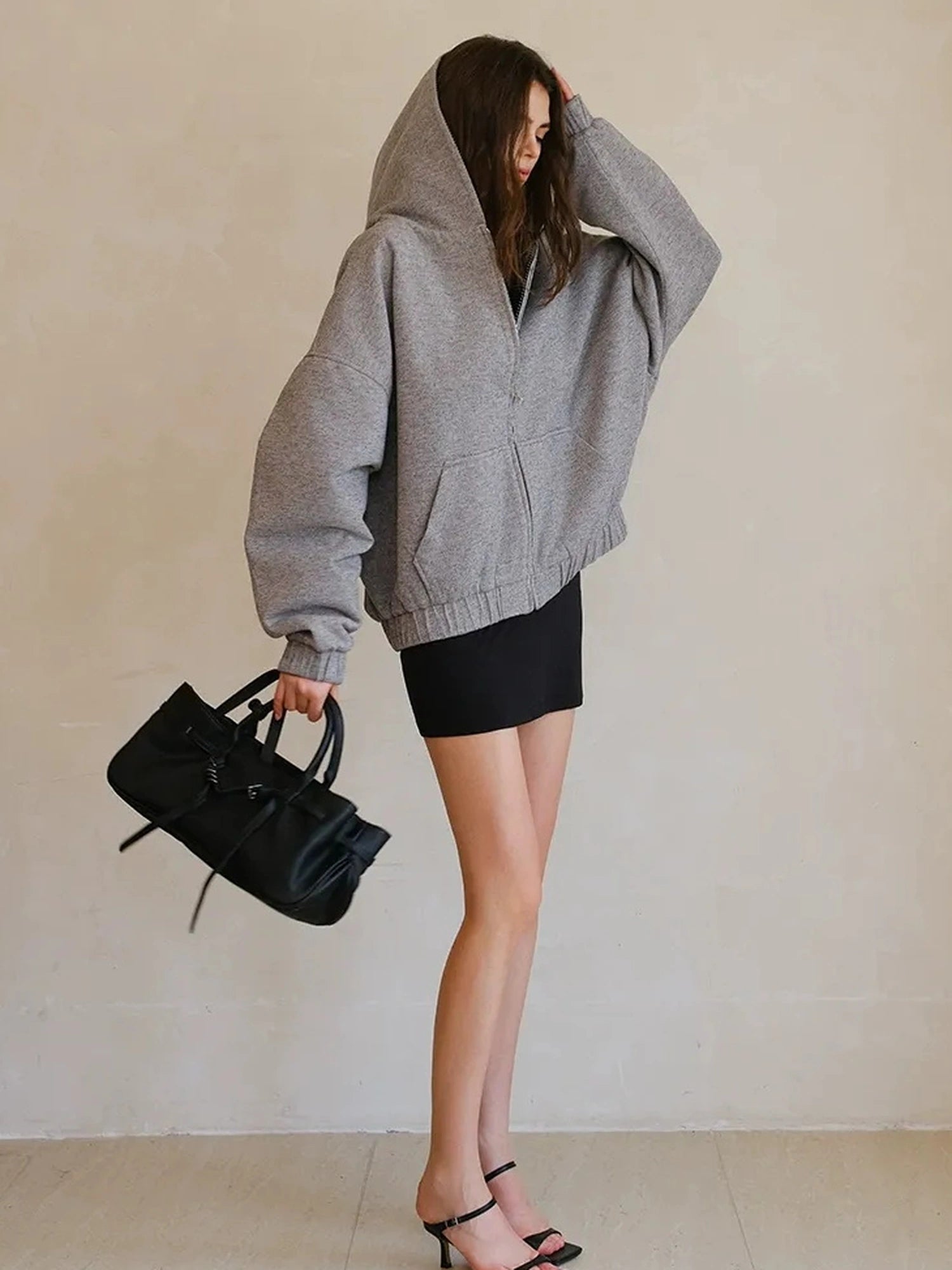 FU FRESH UP Color Block Stripe Reversible Hooded Jacket