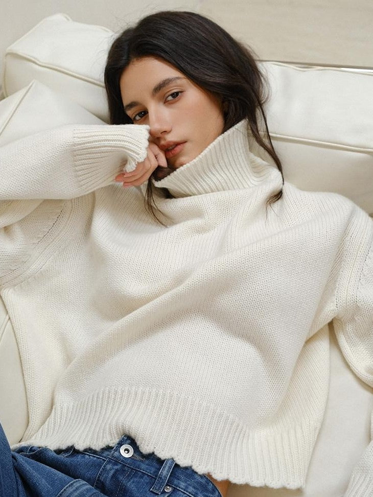 FU FRESH UP Colorblock Lace Trim Oversized Women&