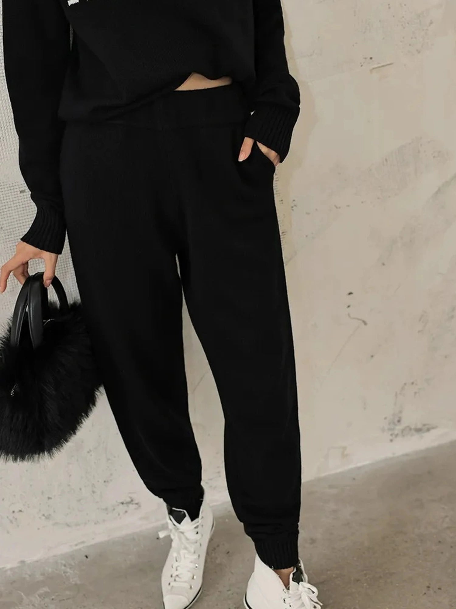FU FRESH UP Comfort Wool Knit Ankle Pants