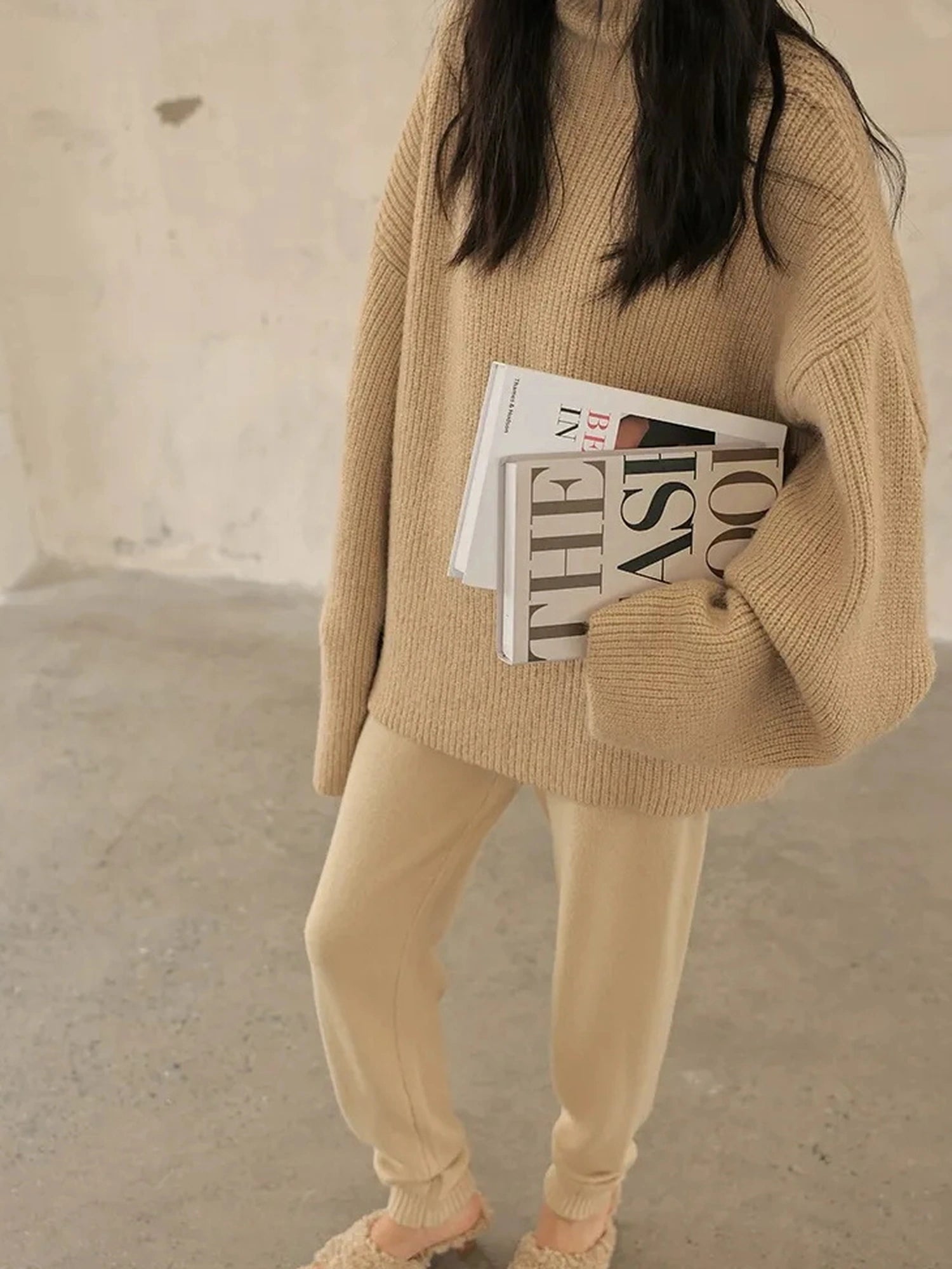 FU FRESH UP Comfort Wool Knit Ankle Pants