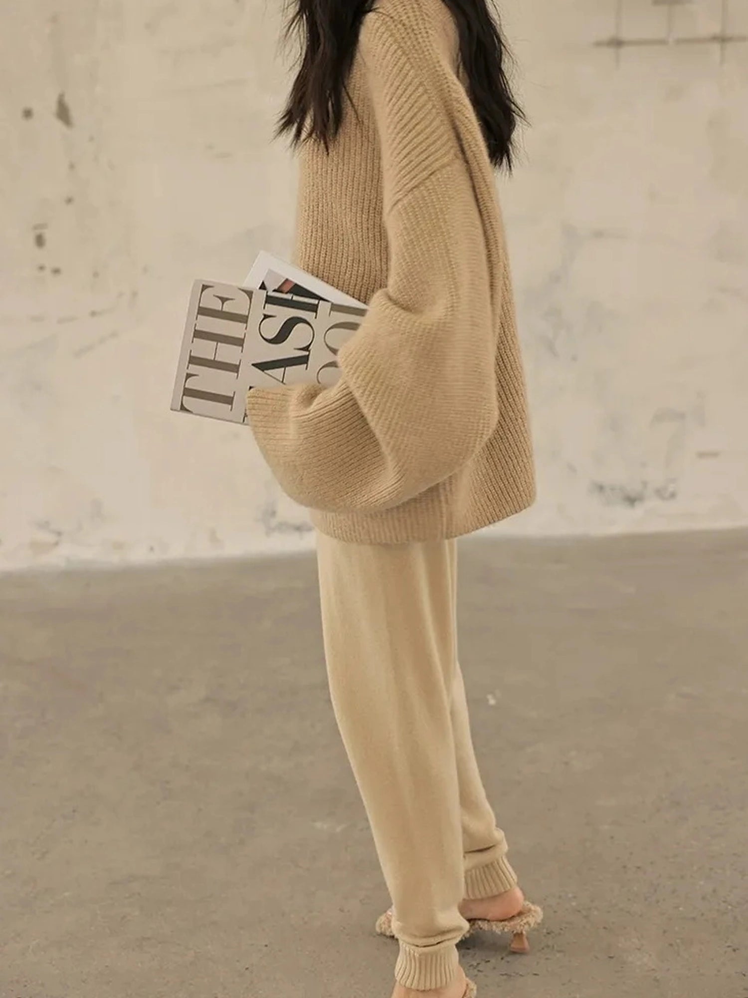 FU FRESH UP Comfort Wool Knit Ankle Pants