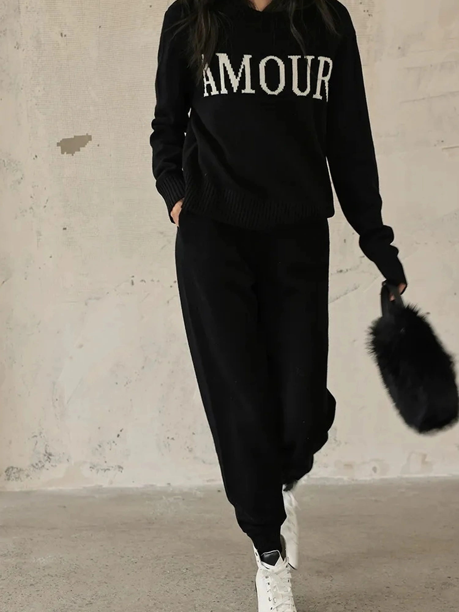 FU FRESH UP Comfort Wool Knit Ankle Pants