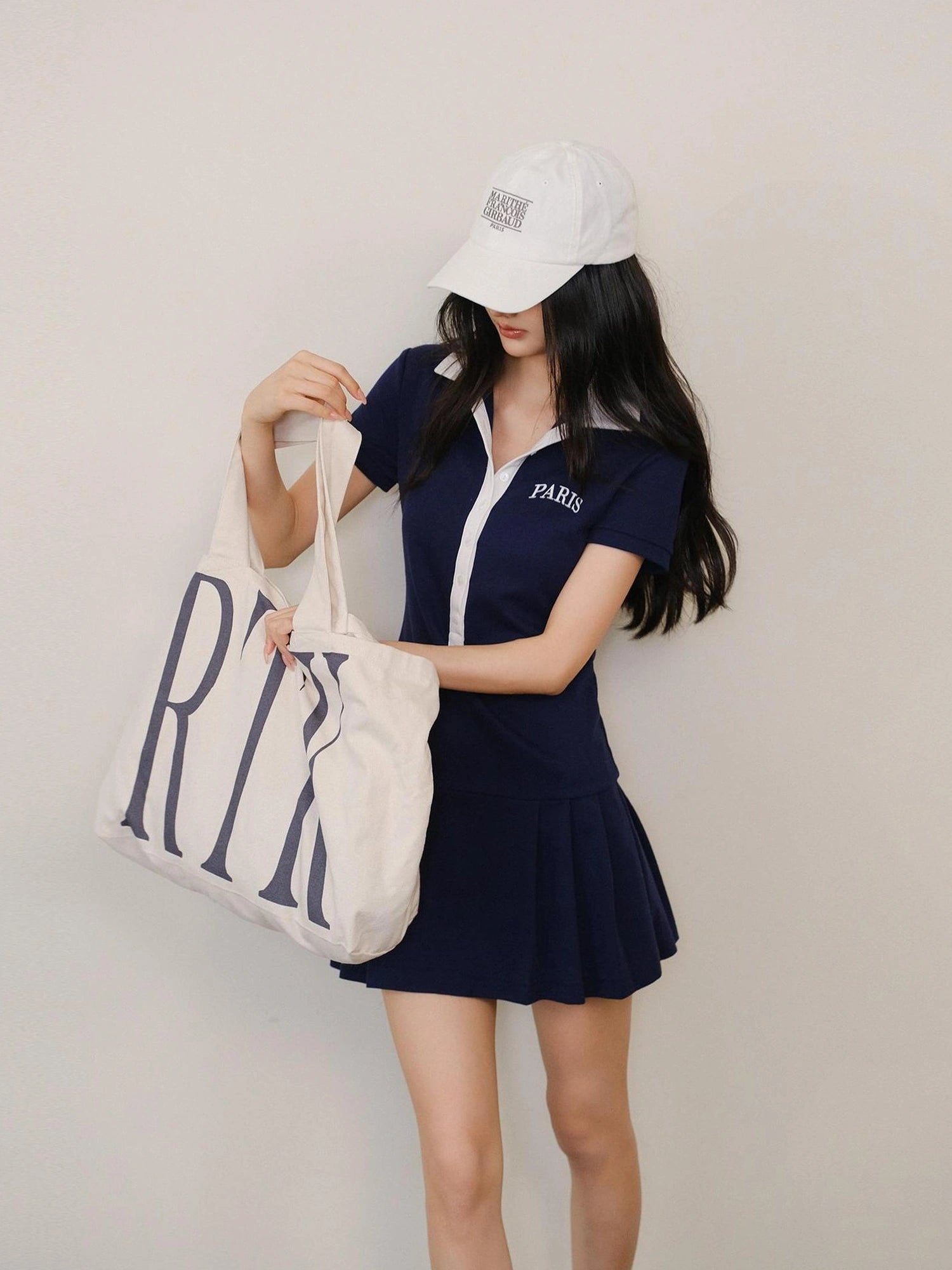 Contour Stitch Polo Knit Dress