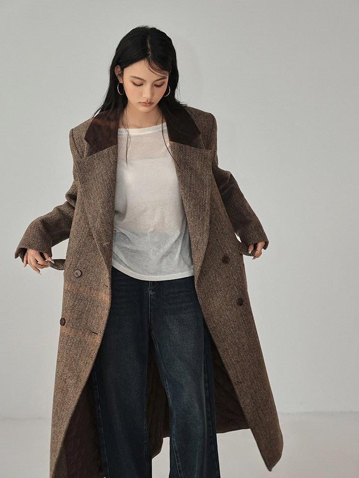 FU FRESH UP Contrast Color Tailored Blazer Women&