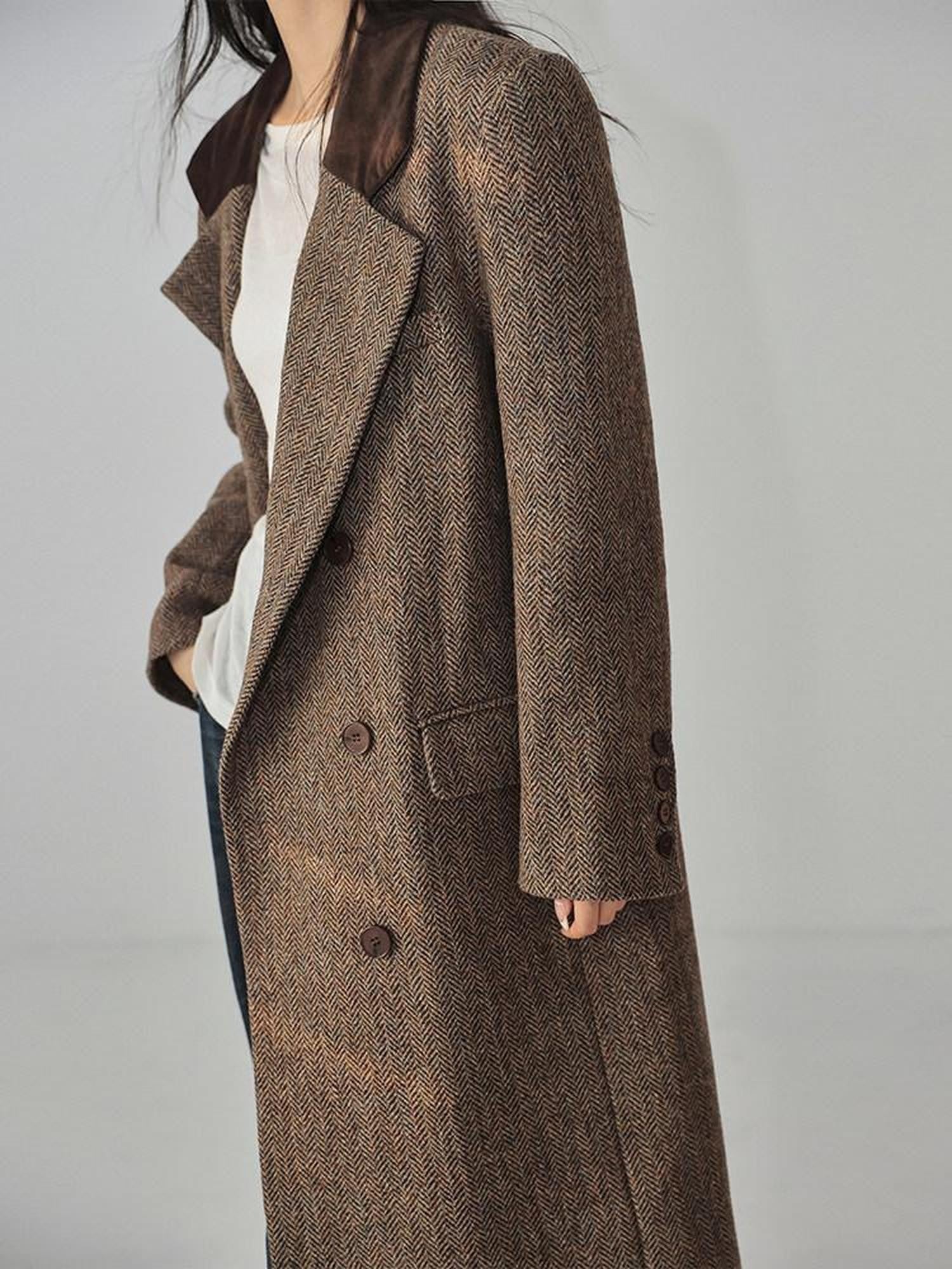 FU FRESH UP Contrast Color Tailored Blazer Women&