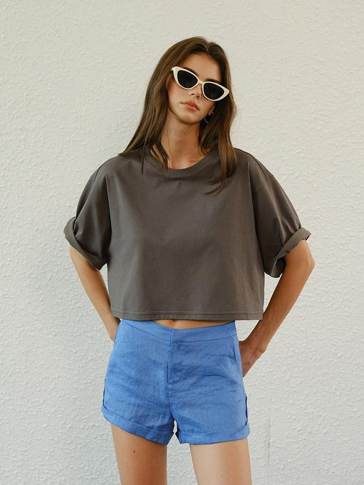 FU FRESH UP Cooling Drop Shoulder Cropped Women&