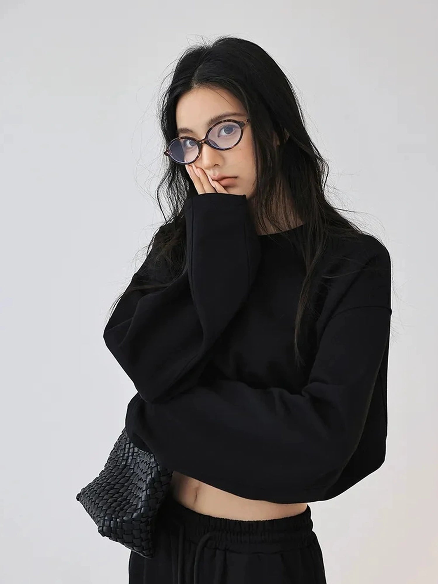 FU FRESH UP Crop Hoodie High Waist Skirt Set