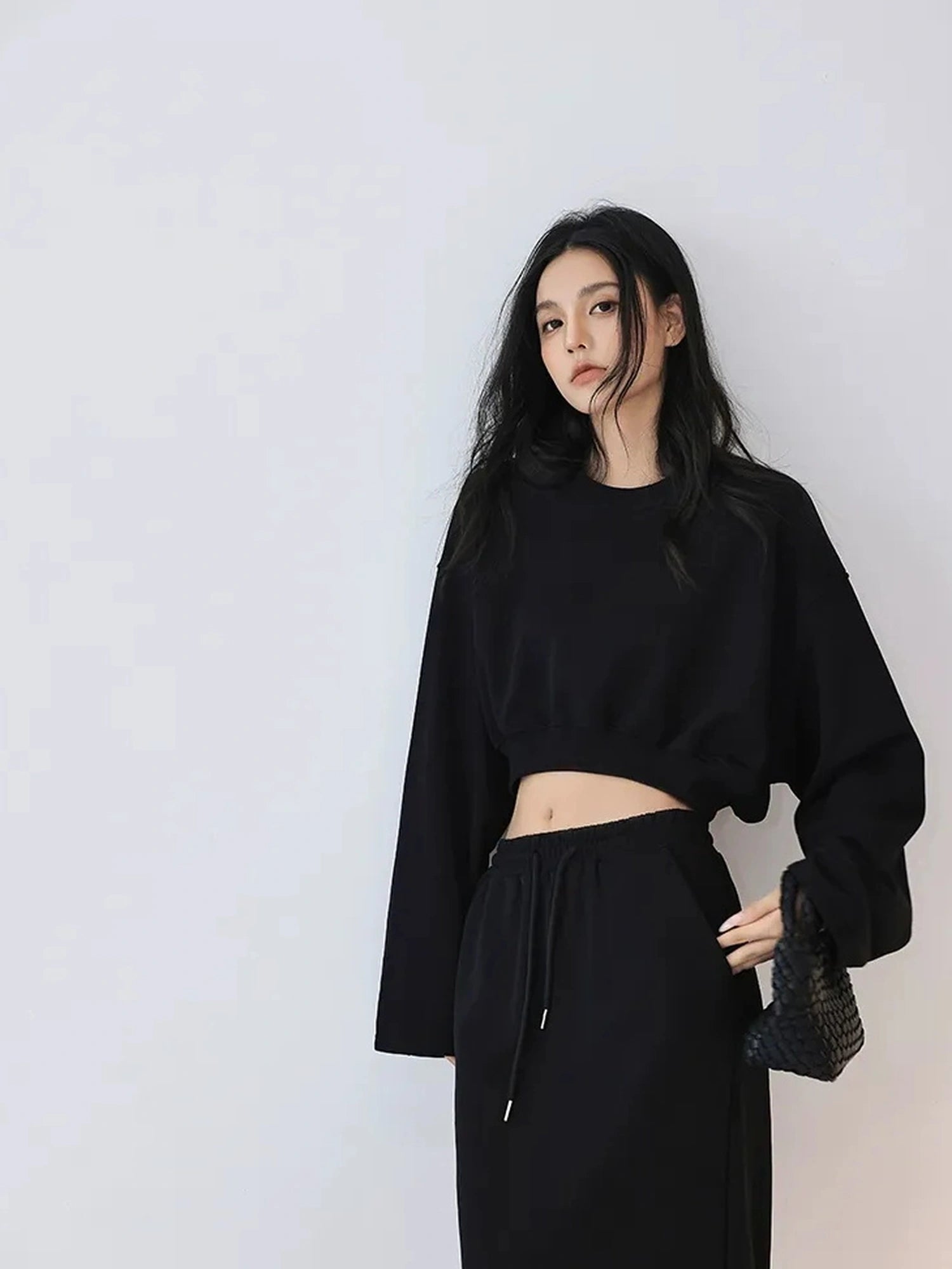FU FRESH UP Crop Hoodie High Waist Skirt Set