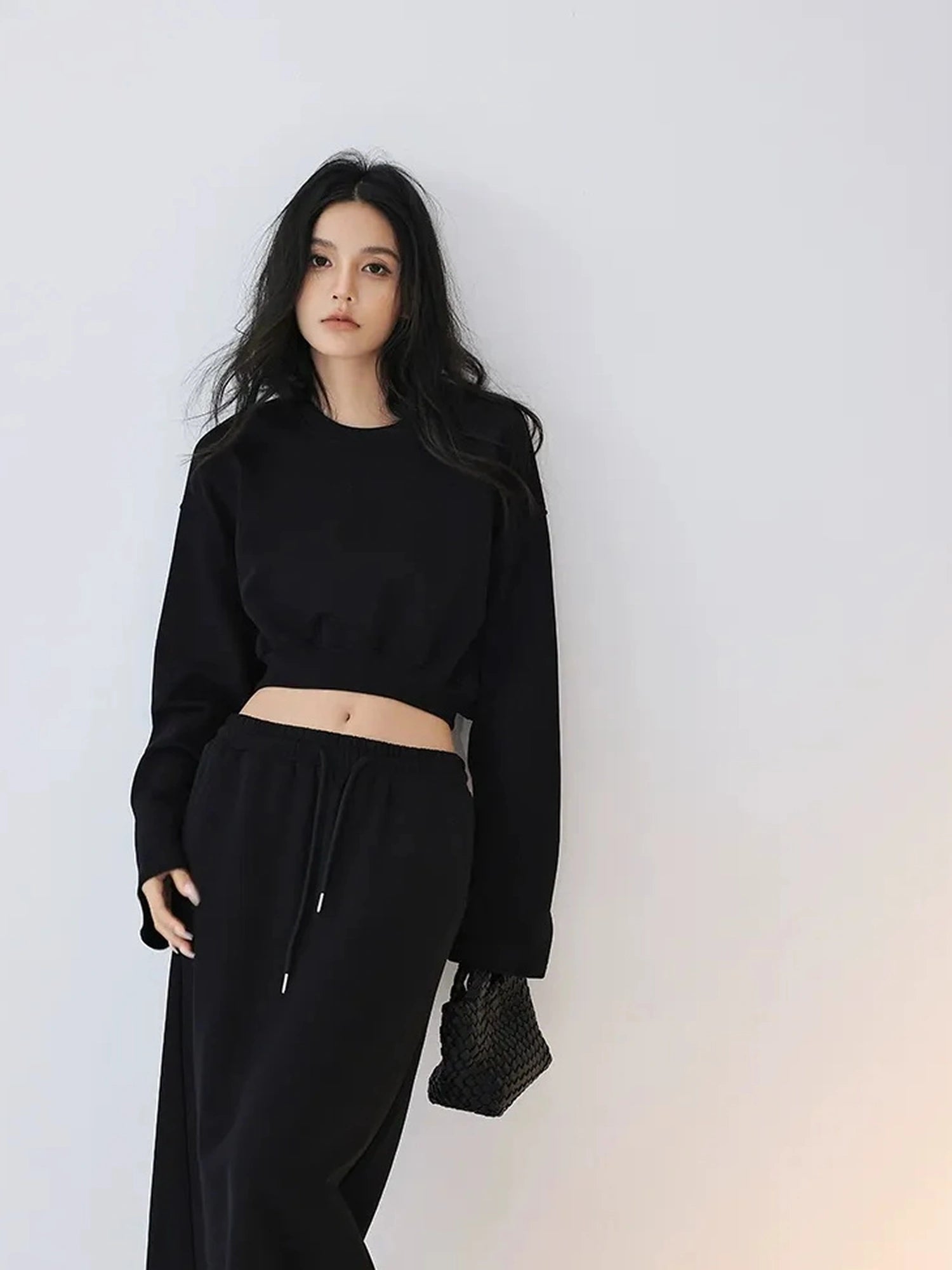 FU FRESH UP Crop Hoodie High Waist Skirt Set