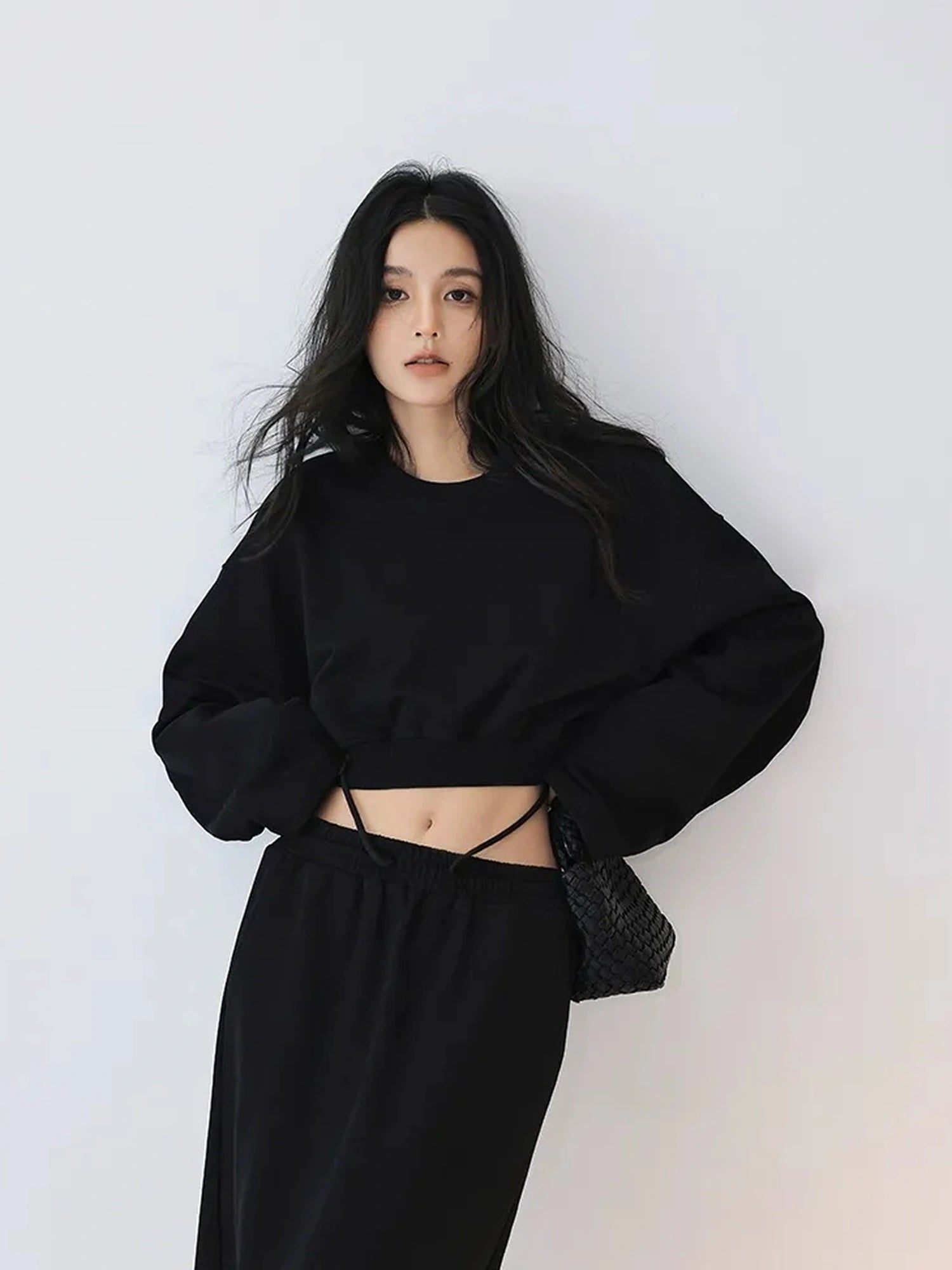 FU FRESH UP Crop Hoodie High Waist Skirt Set