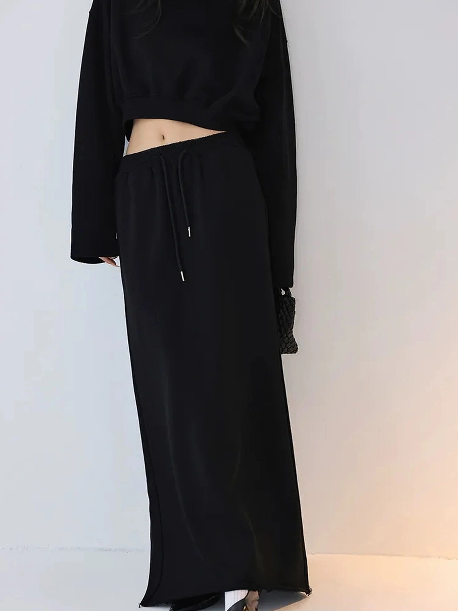 FU FRESH UP Crop Hoodie High Waist Skirt Set