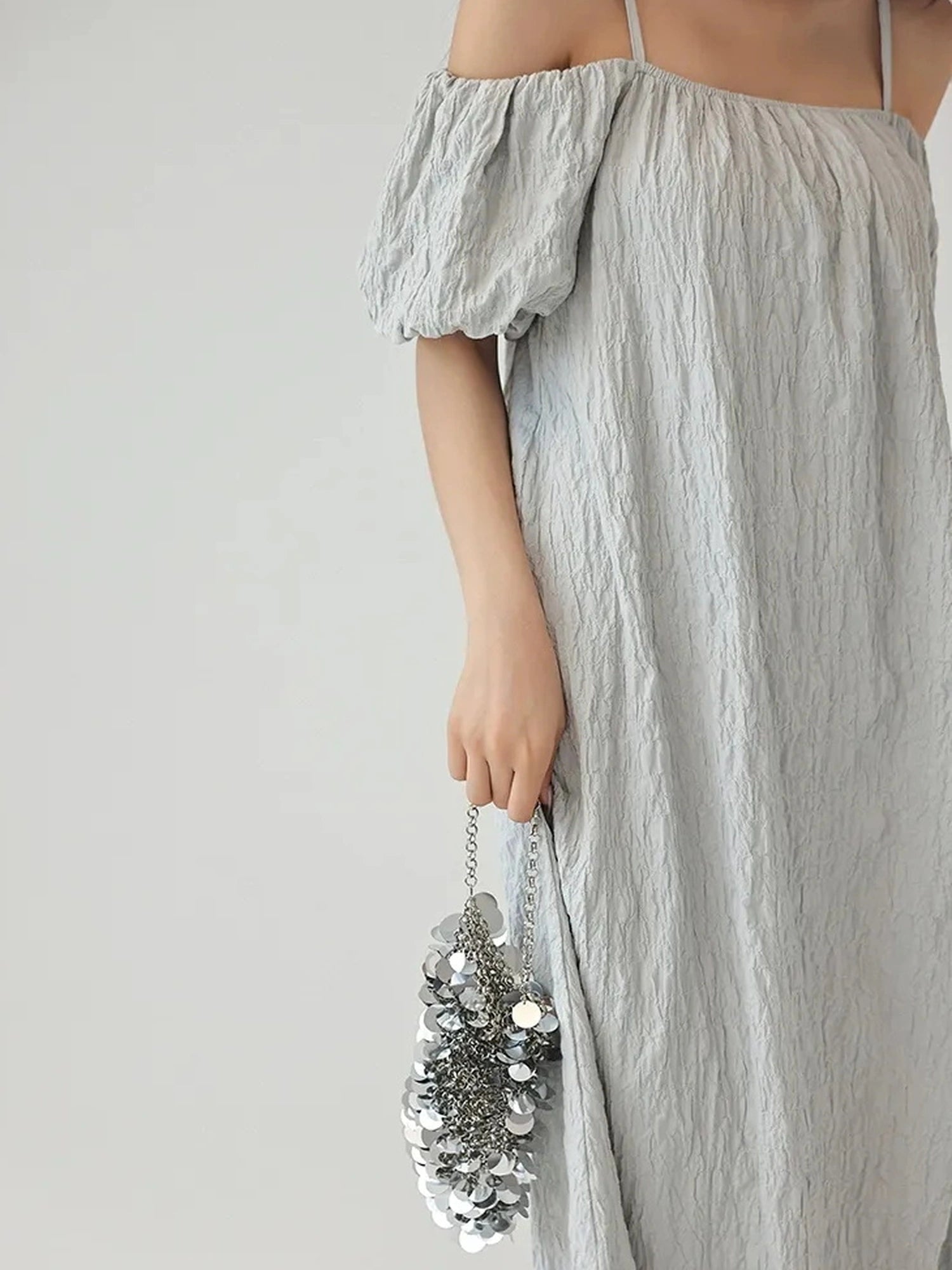 FU FRESH UP Elegant Off Shoulder Ruffle Mini Dress