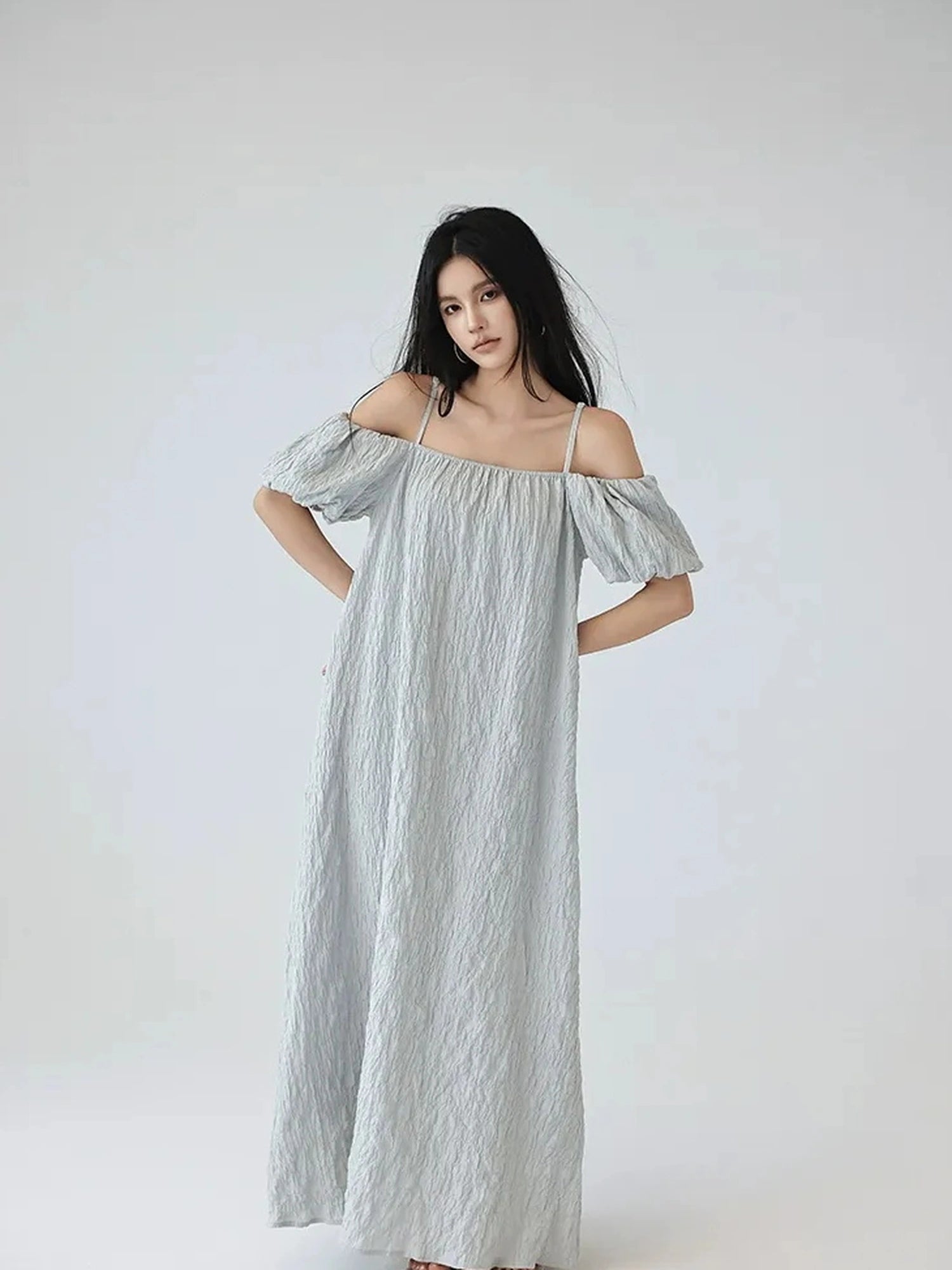 FU FRESH UP Elegant Off Shoulder Ruffle Mini Dress