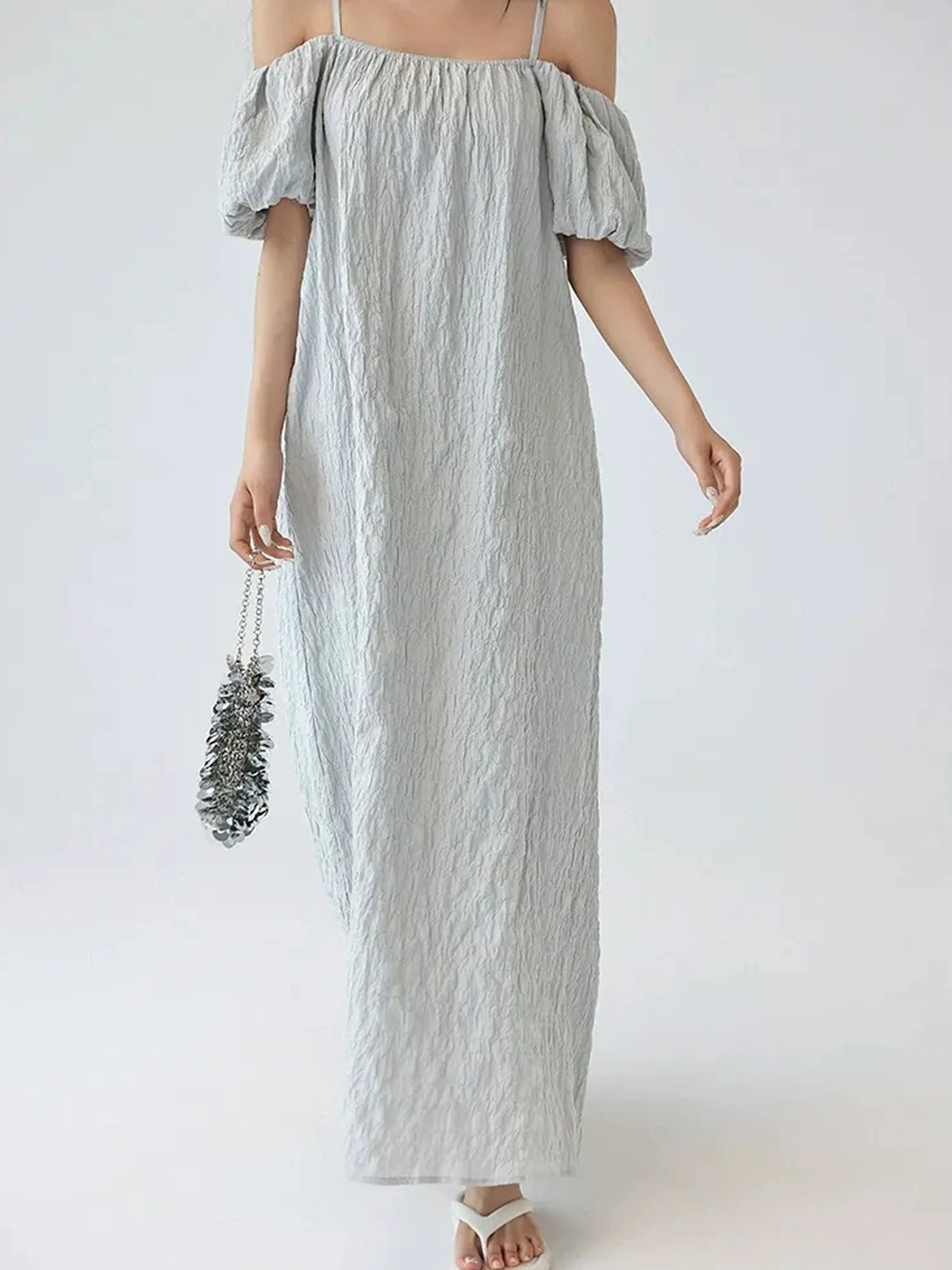 FU FRESH UP Elegant Off Shoulder Ruffle Mini Dress