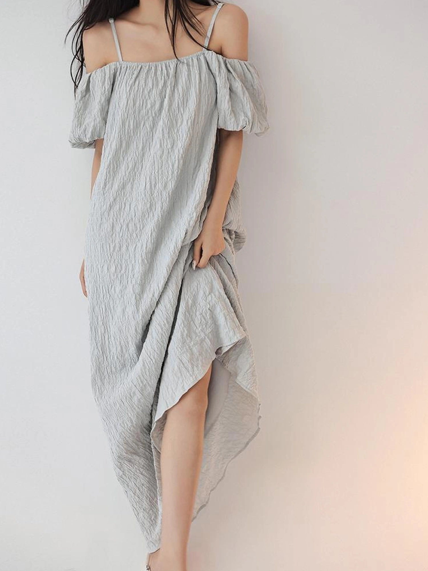 FU FRESH UP Elegant Off Shoulder Ruffle Mini Dress