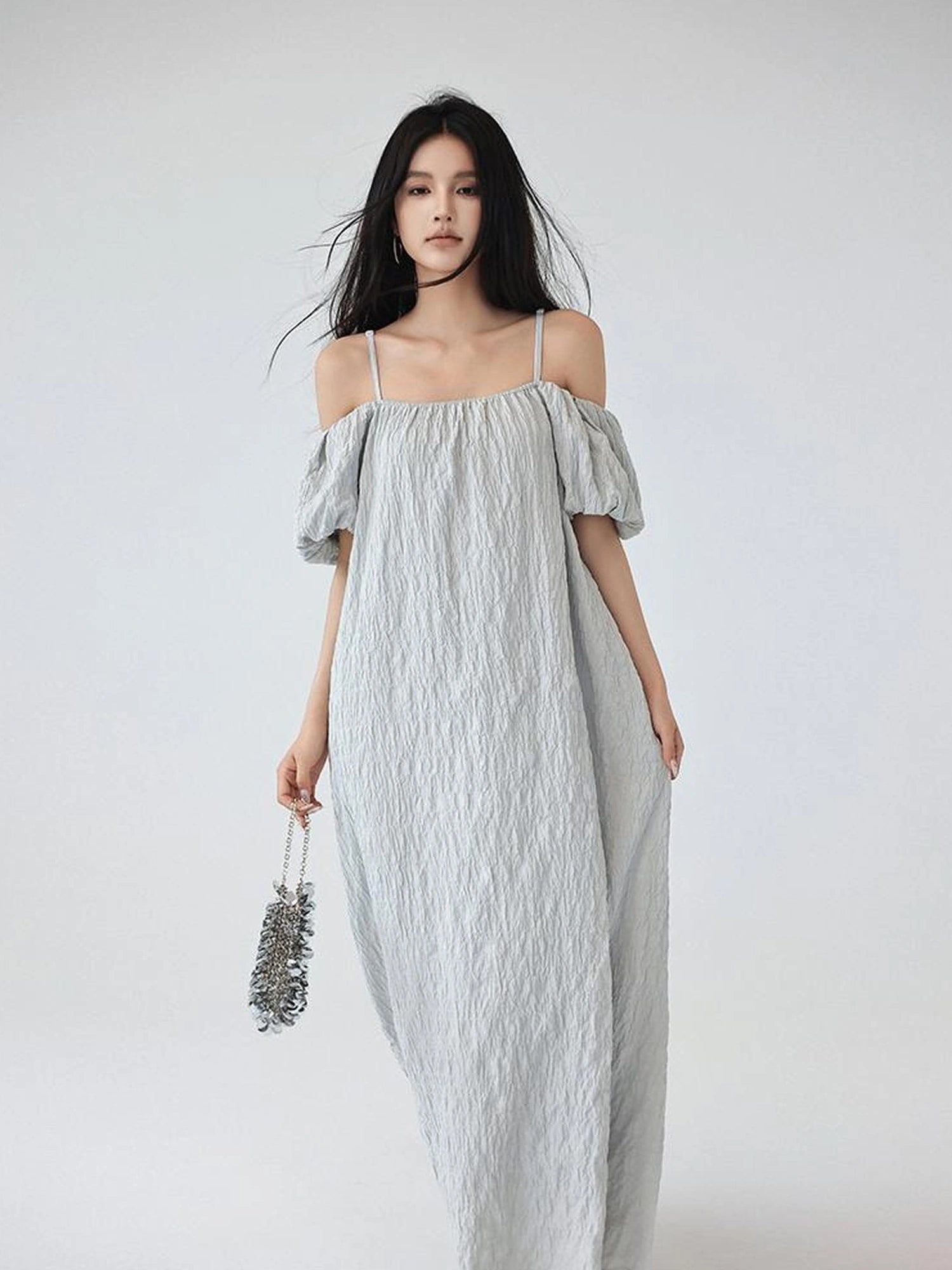 FU FRESH UP Elegant Off Shoulder Ruffle Mini Dress
