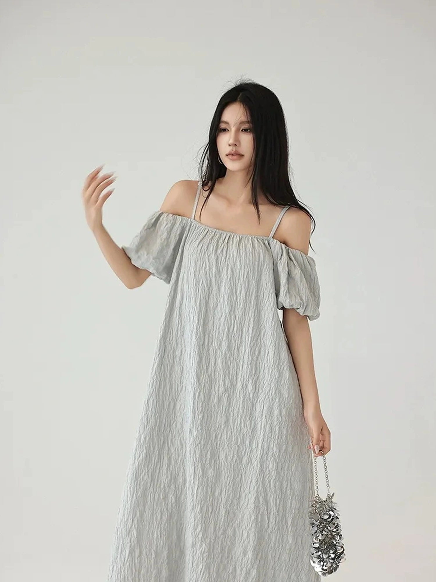 FU FRESH UP Elegant Off Shoulder Ruffle Mini Dress