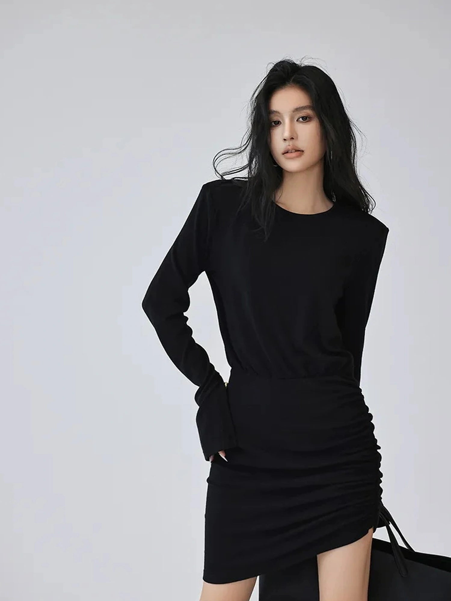 FU FRESH UP Elegant Sculpted Waist Cocktail Mini Dress