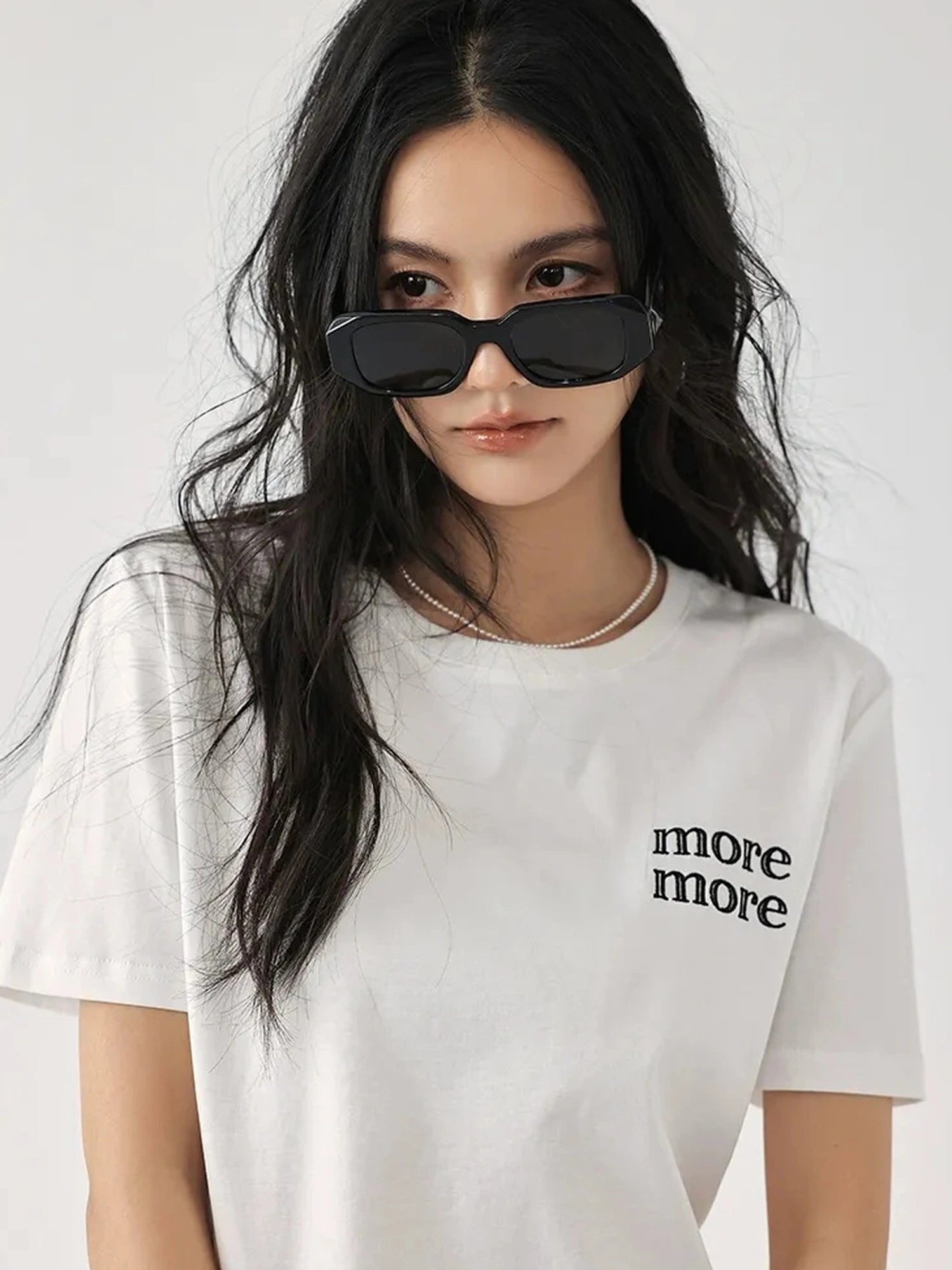 FU FRESH UP Embroidered Letter Cotton T-shirt