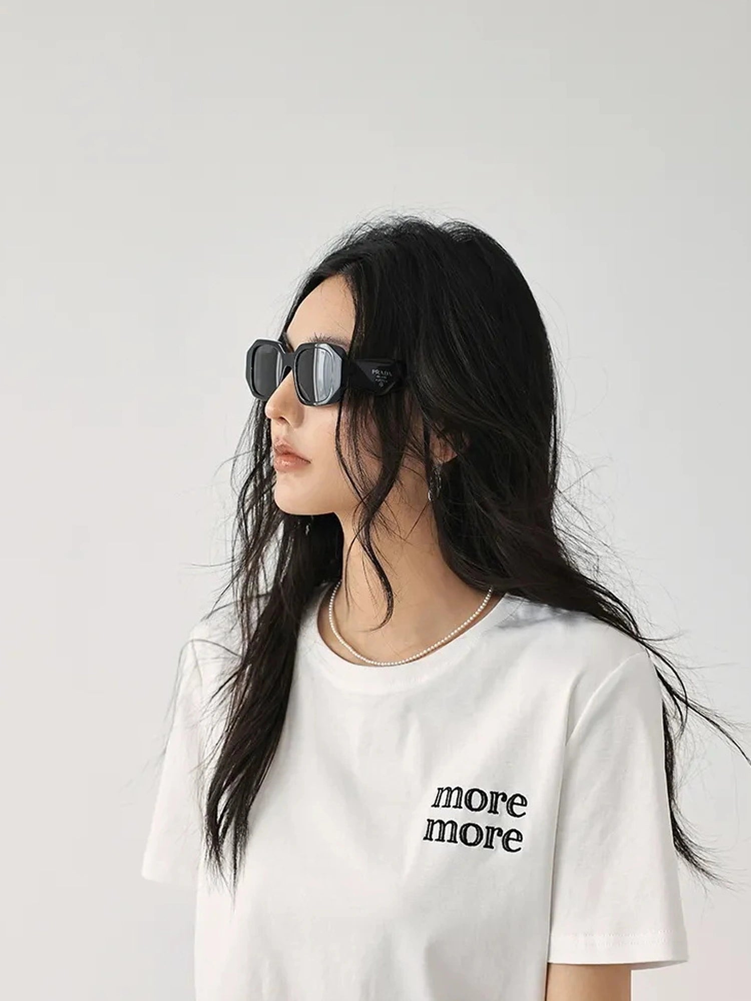 FU FRESH UP Embroidered Letter Cotton T-shirt