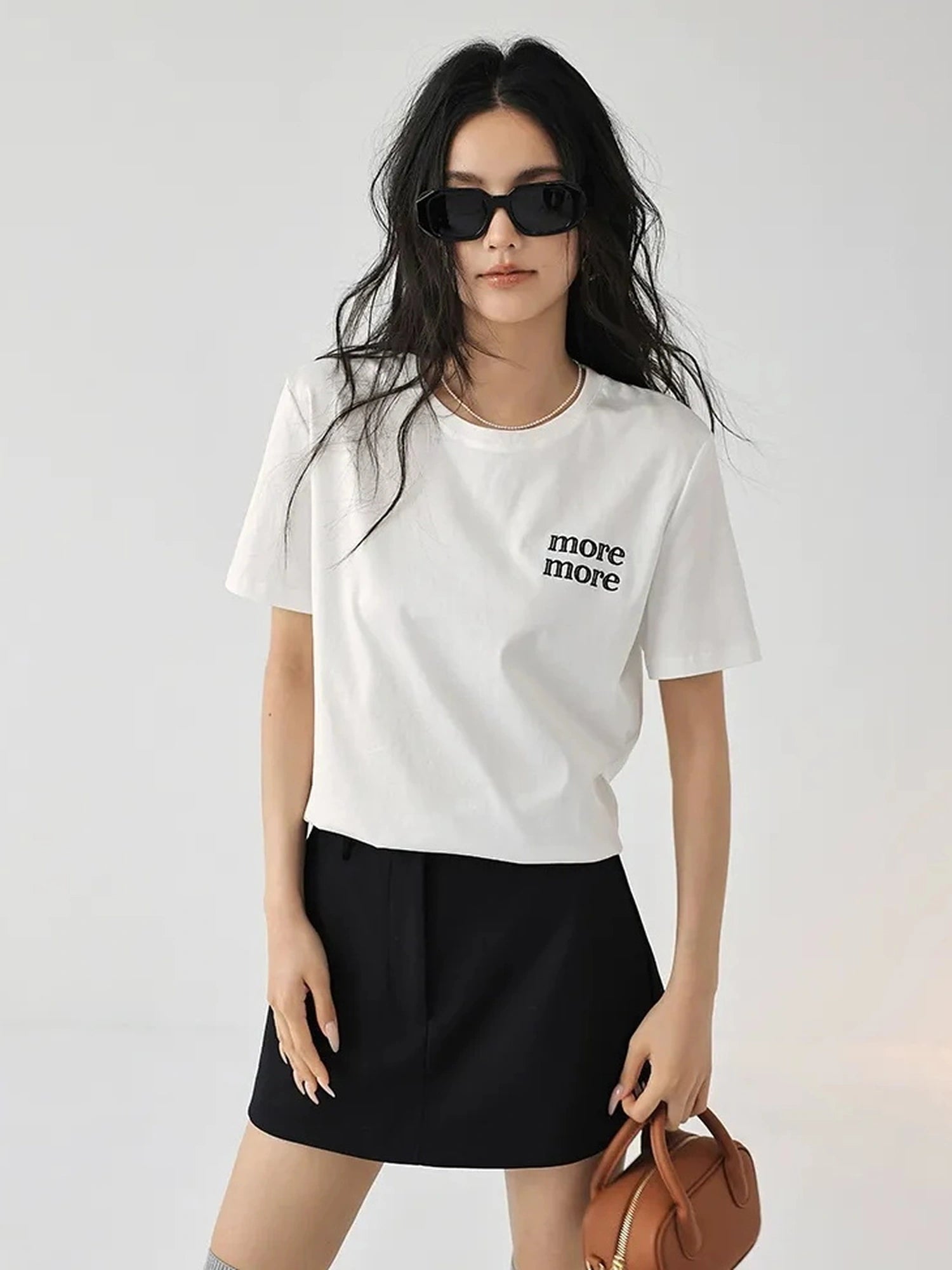 FU FRESH UP Embroidered Letter Cotton T-shirt