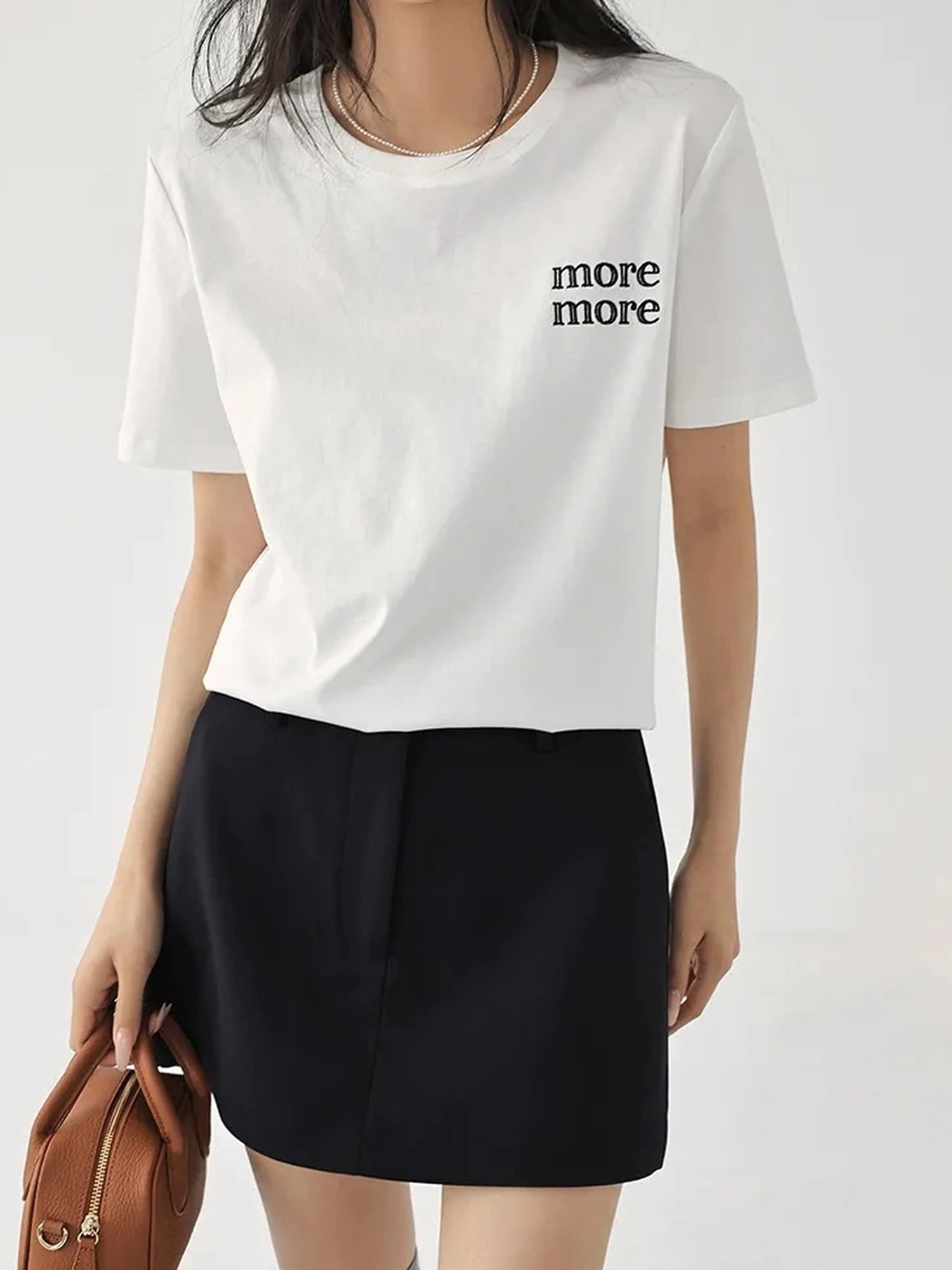 FU FRESH UP Embroidered Letter Cotton T-shirt