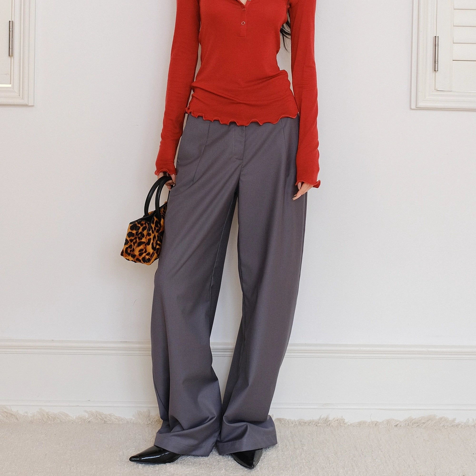 FU_FRESH_UP_Fall_Winter_Lem_Style_Drop_Shaped_Wide_Leg_Trousers_MISSTT